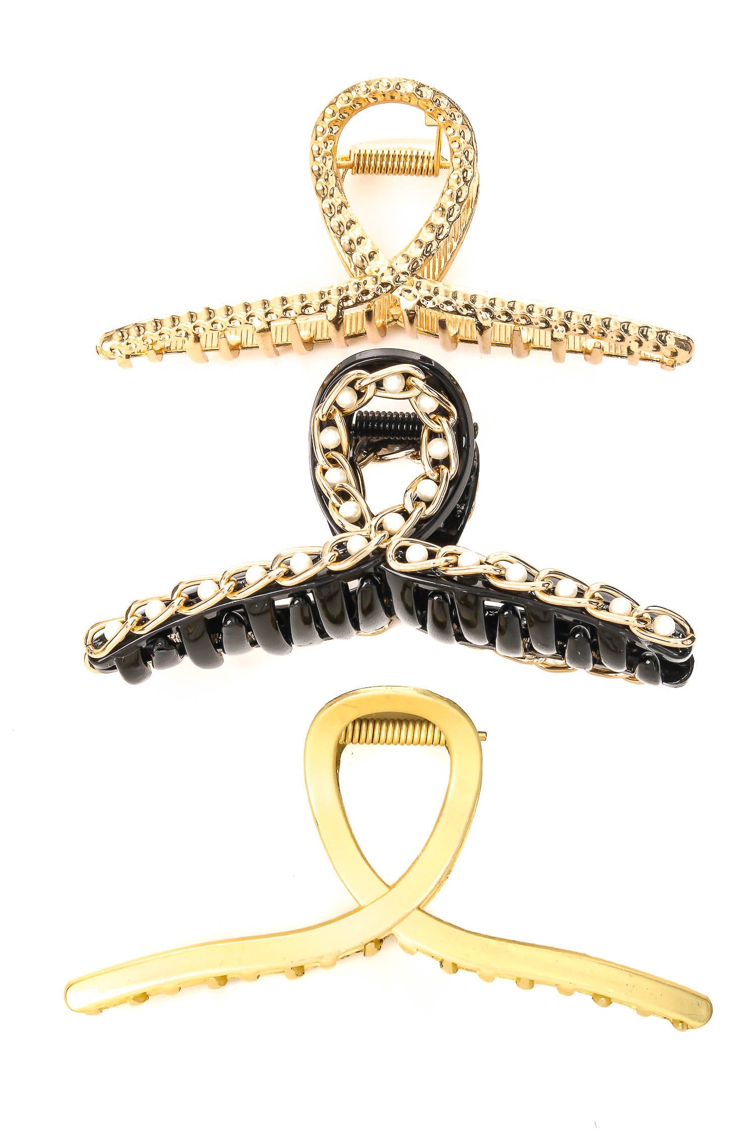 Black & Gold Claw Clips
