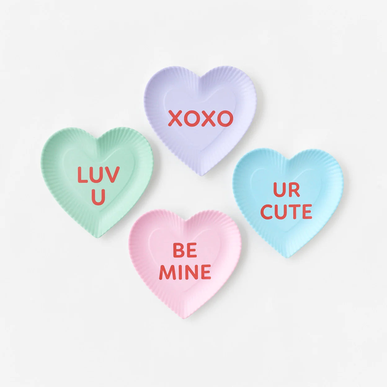 Conversation Heart Plates Set Of 4 MAC Collection