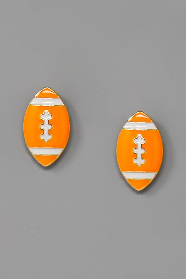 Enamel Football Earring