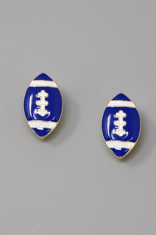 Enamel Football Earring