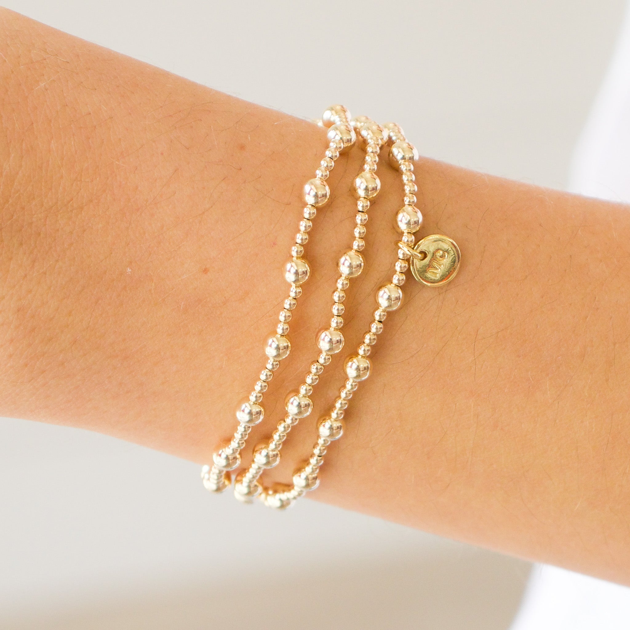 Stacked By MAC Gold Filled Mixed Bead Bracelet