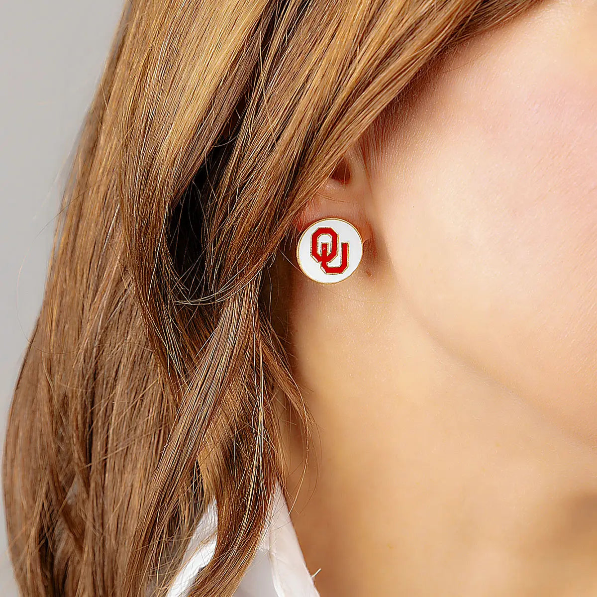 Oklahoma Sooners Enamel Stud Earrings