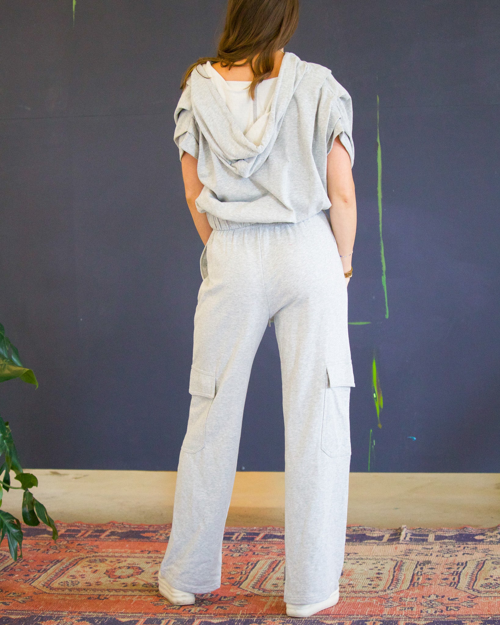 Grey Cargo Sweatpants