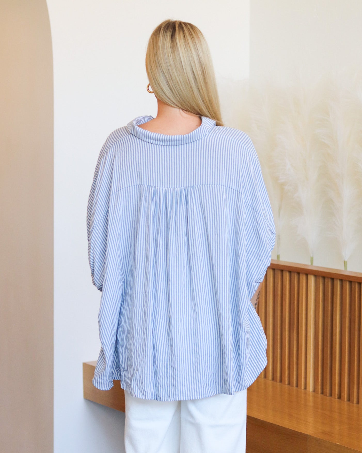 Striped Oversized Button Down Shirt