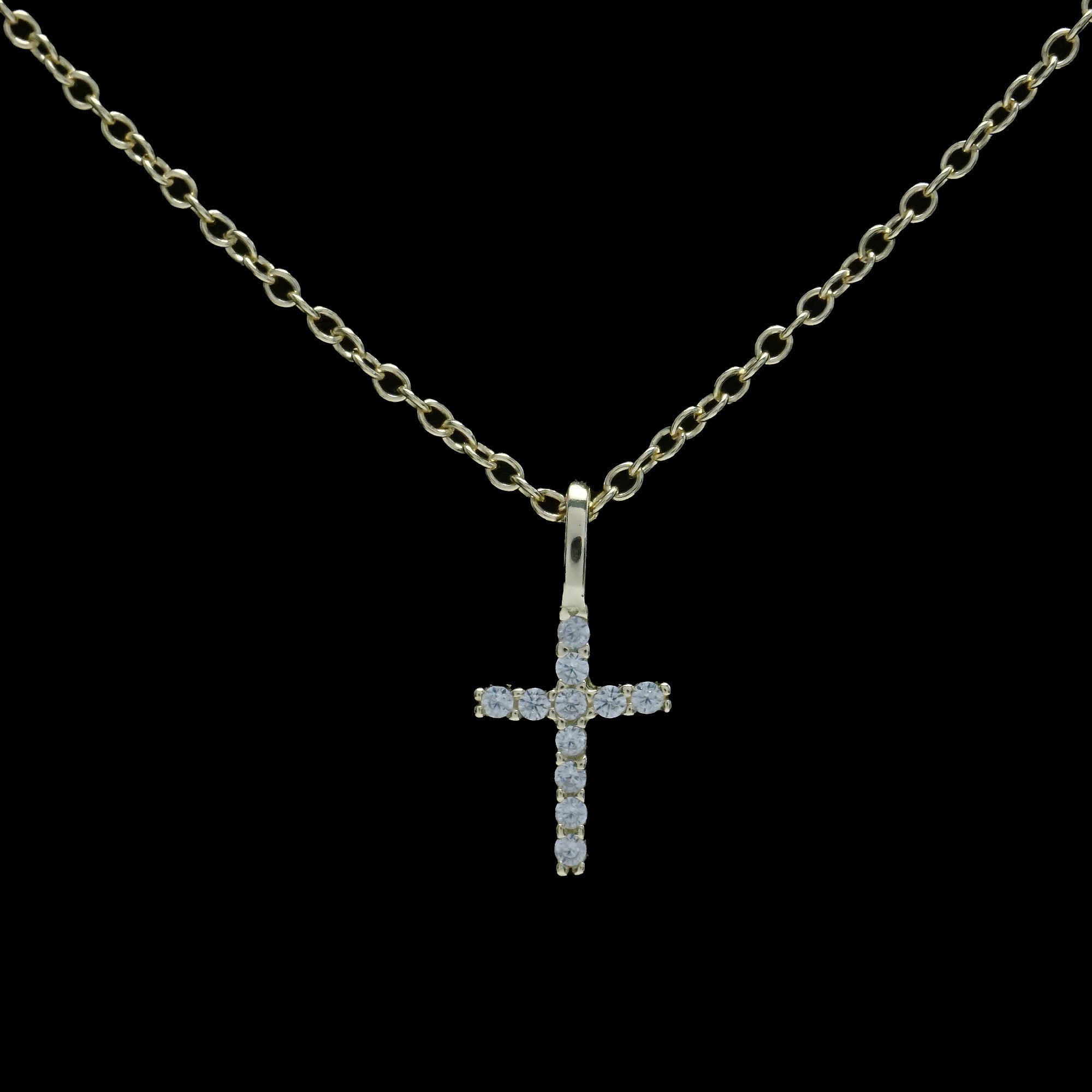 Pave Cross Necklace