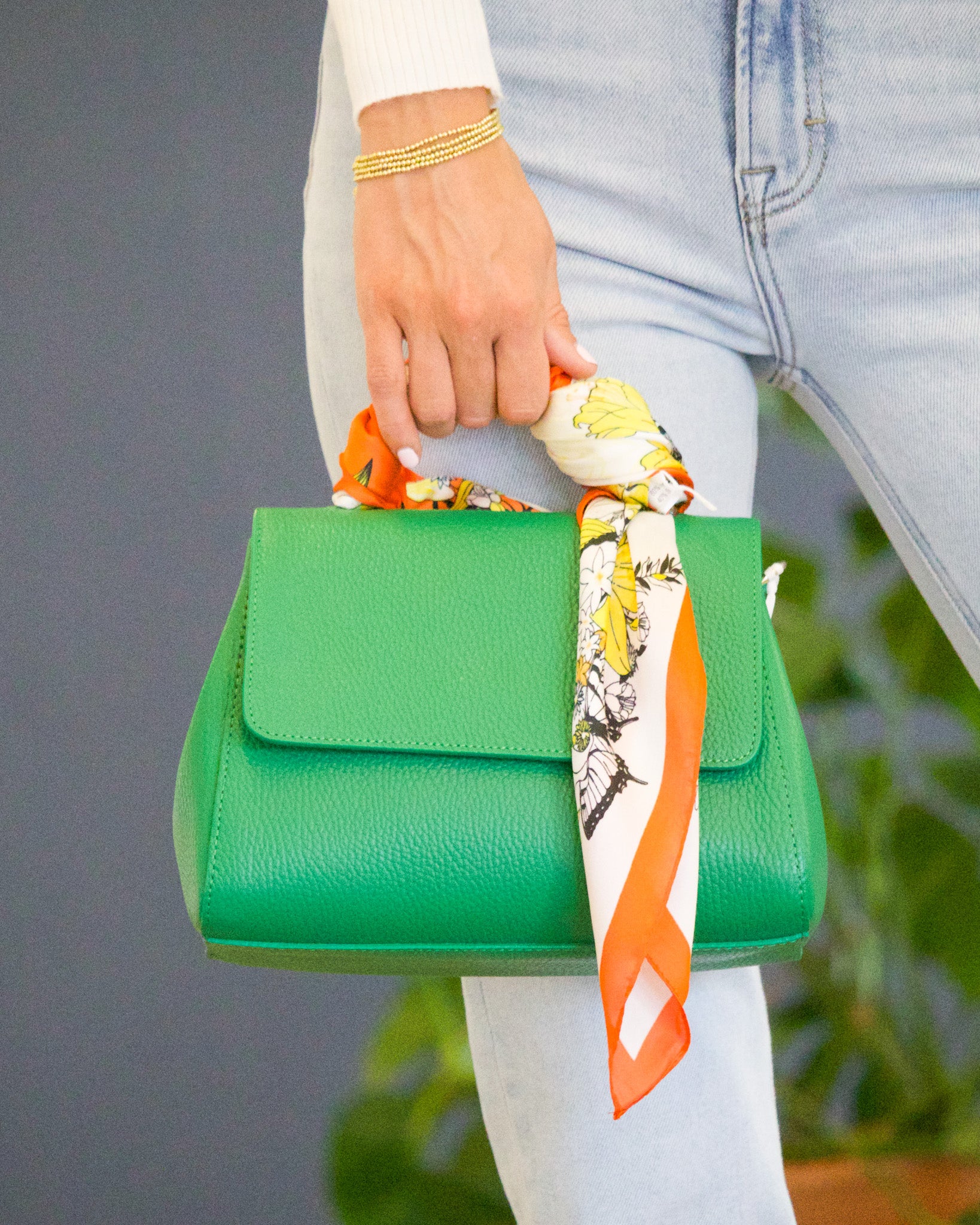 Kelly Green Leather Handbag