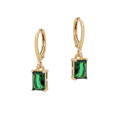 Emerald Dangle Huggie