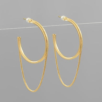 Hoop & Chain Duo Earring