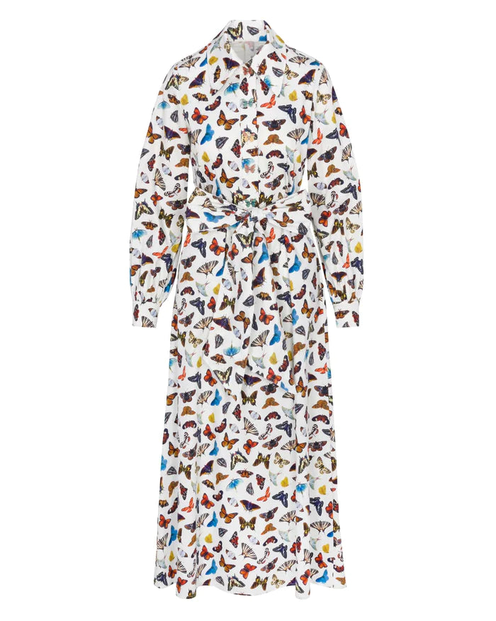 Butterfly Maxi Shirt Dress