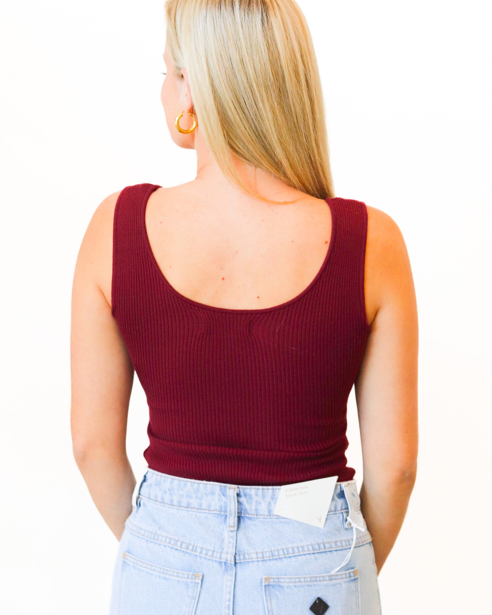 Ribbed V Neck Bodysuit