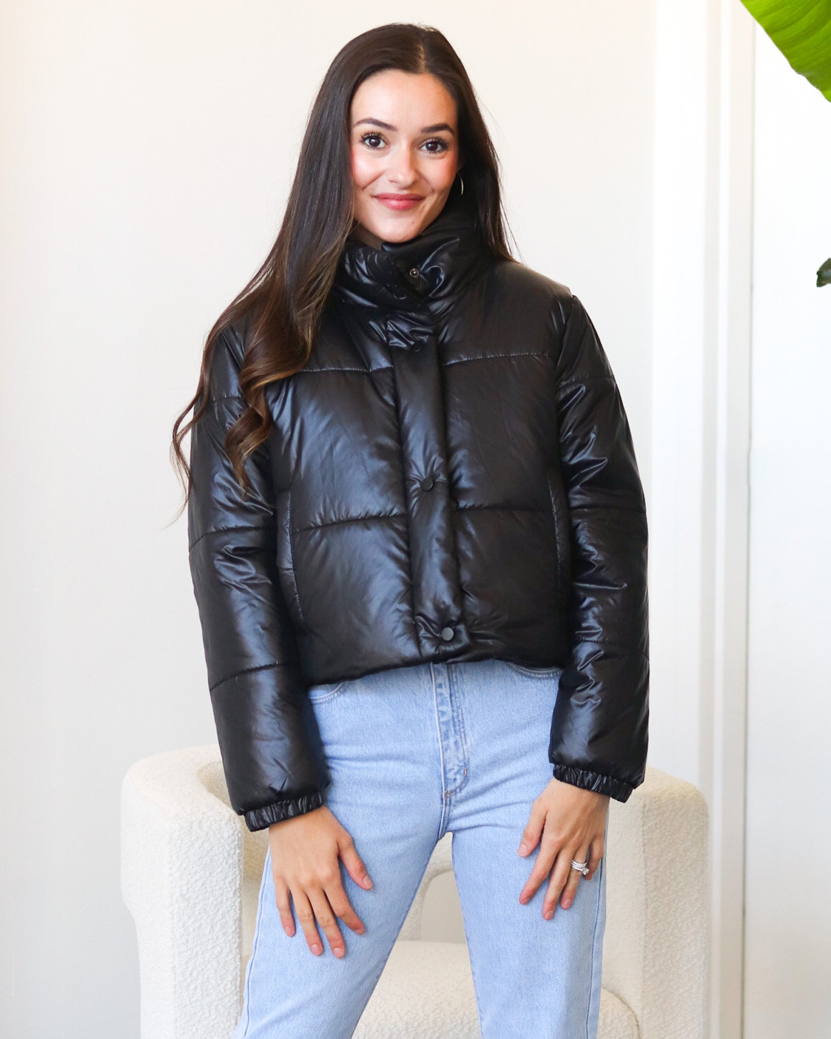 Matte Black Puffer Jacket