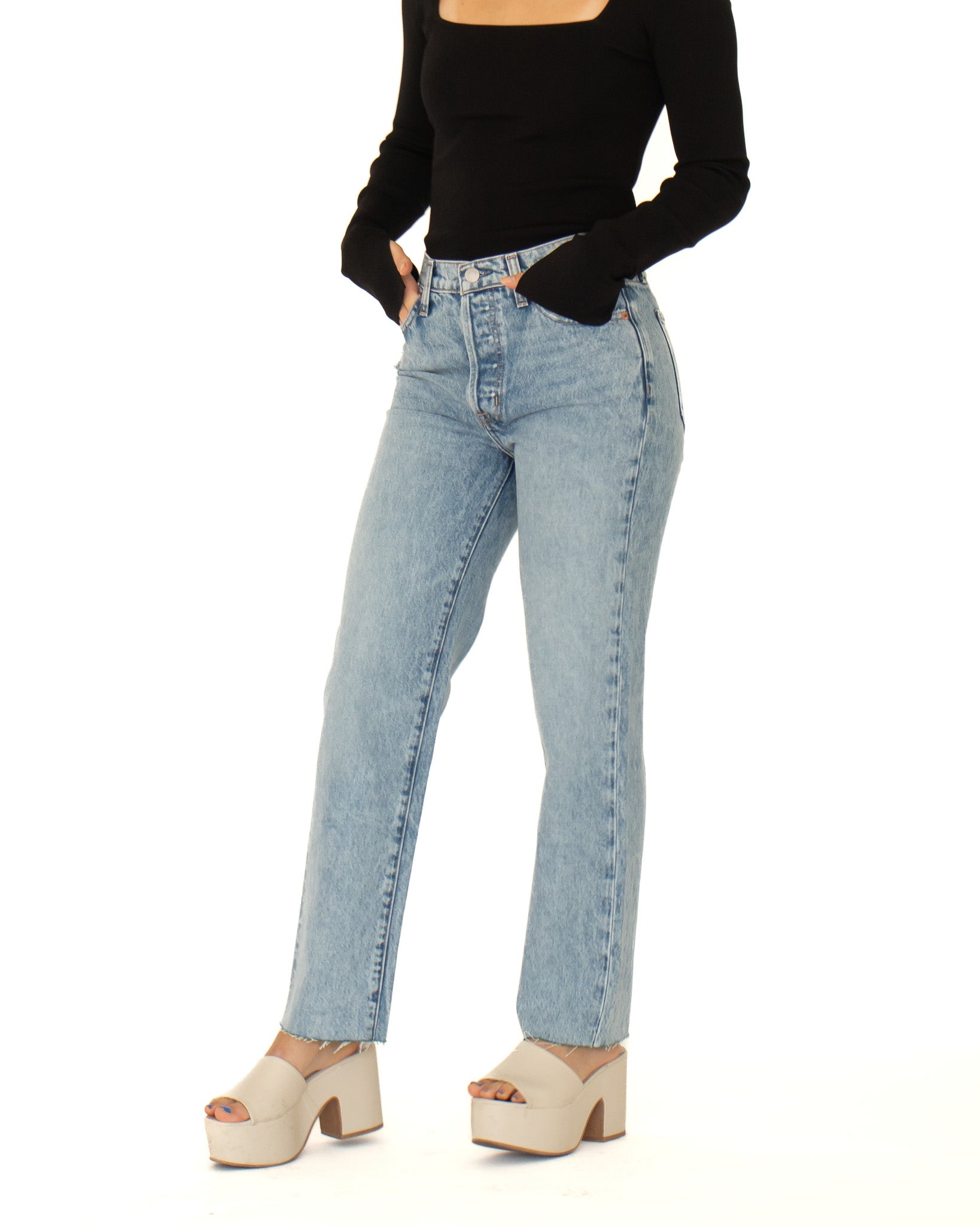 Charlie High Rise Straight Leg Jean