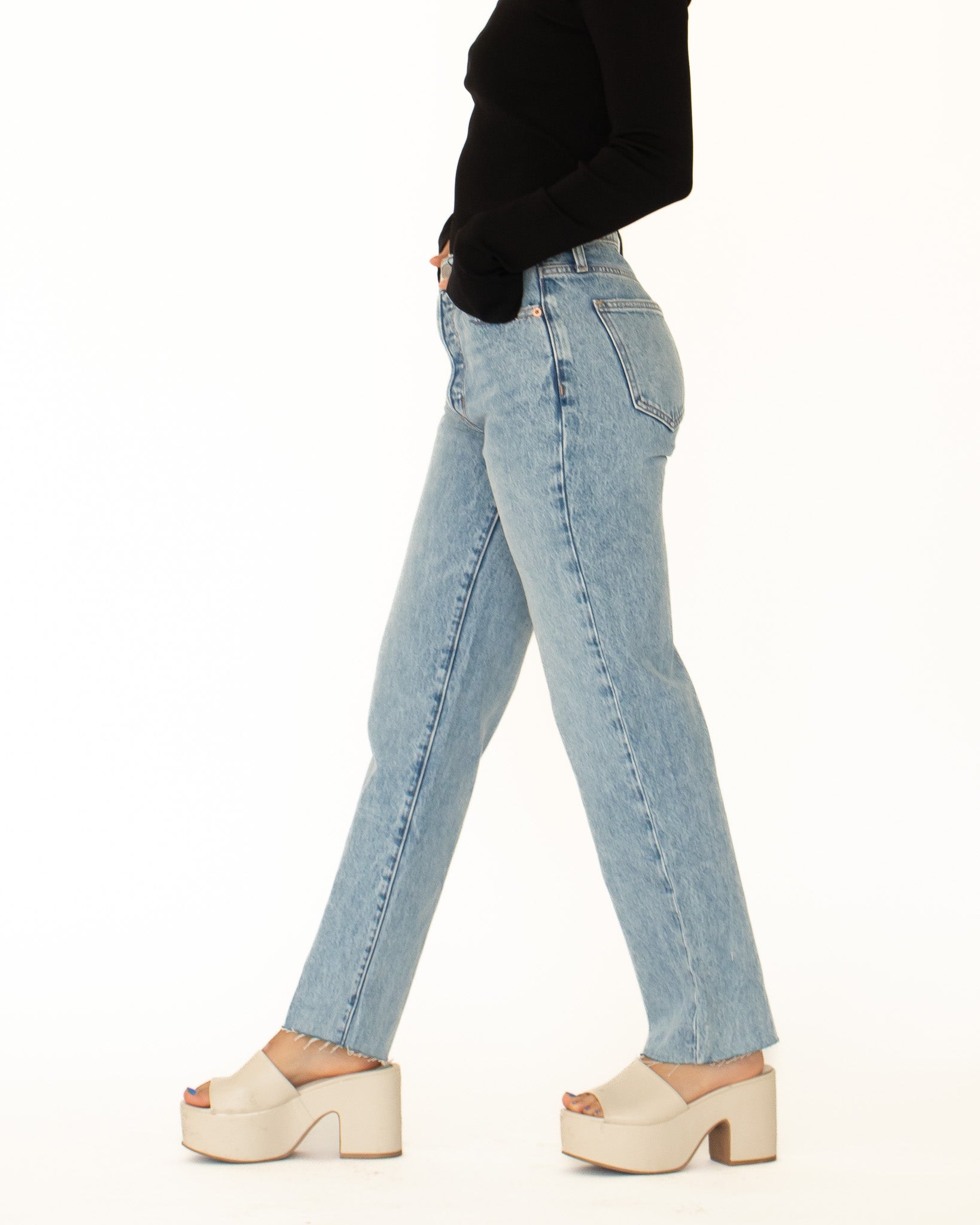 Charlie High Rise Straight Leg Jean