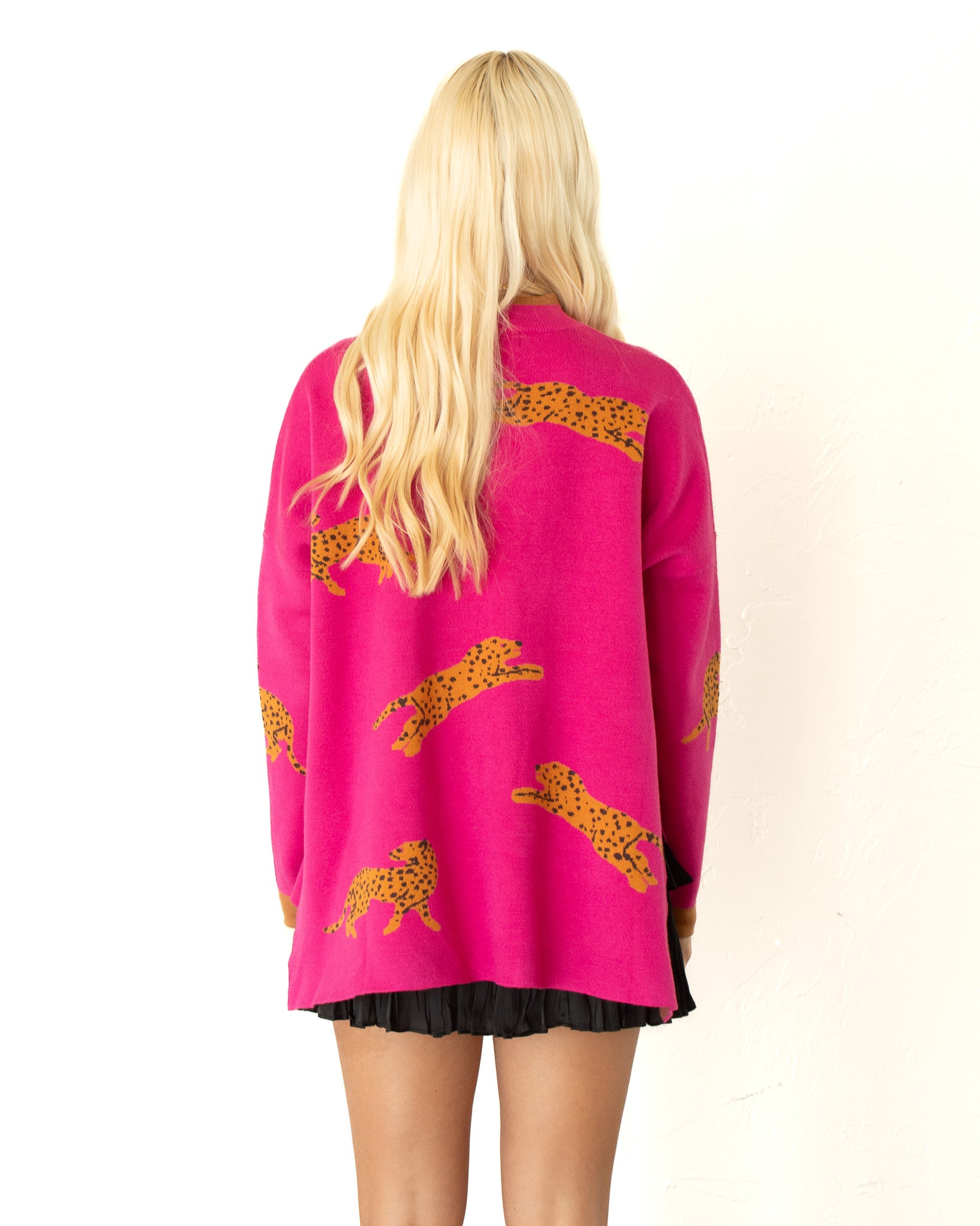 Fuchsia Leopard Sweater