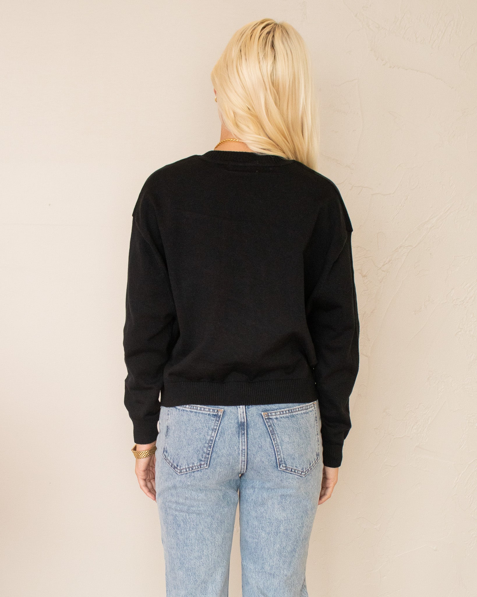 Spooky Skull Embroidered Sweater