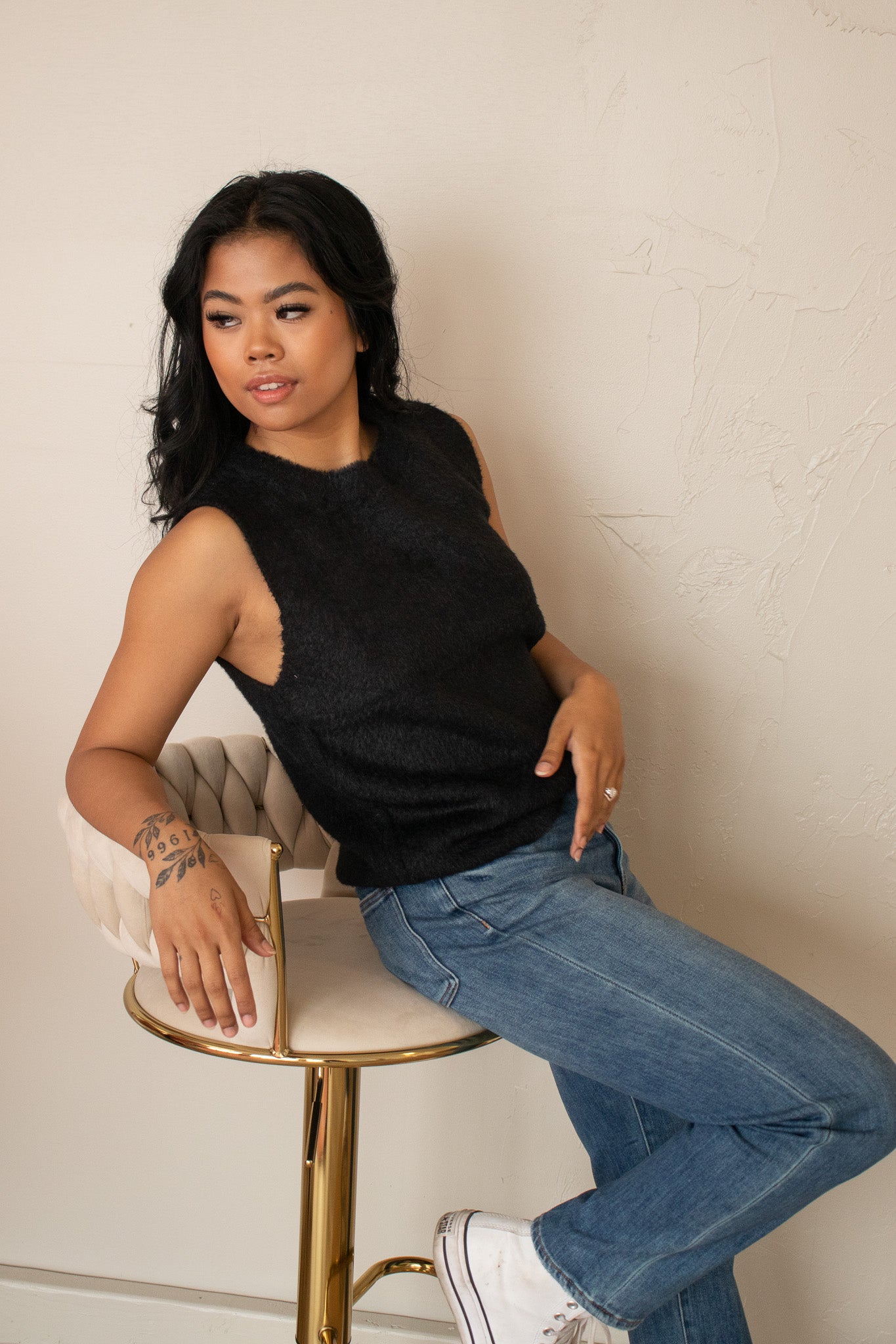 Black Softest Ever Sweater Tank