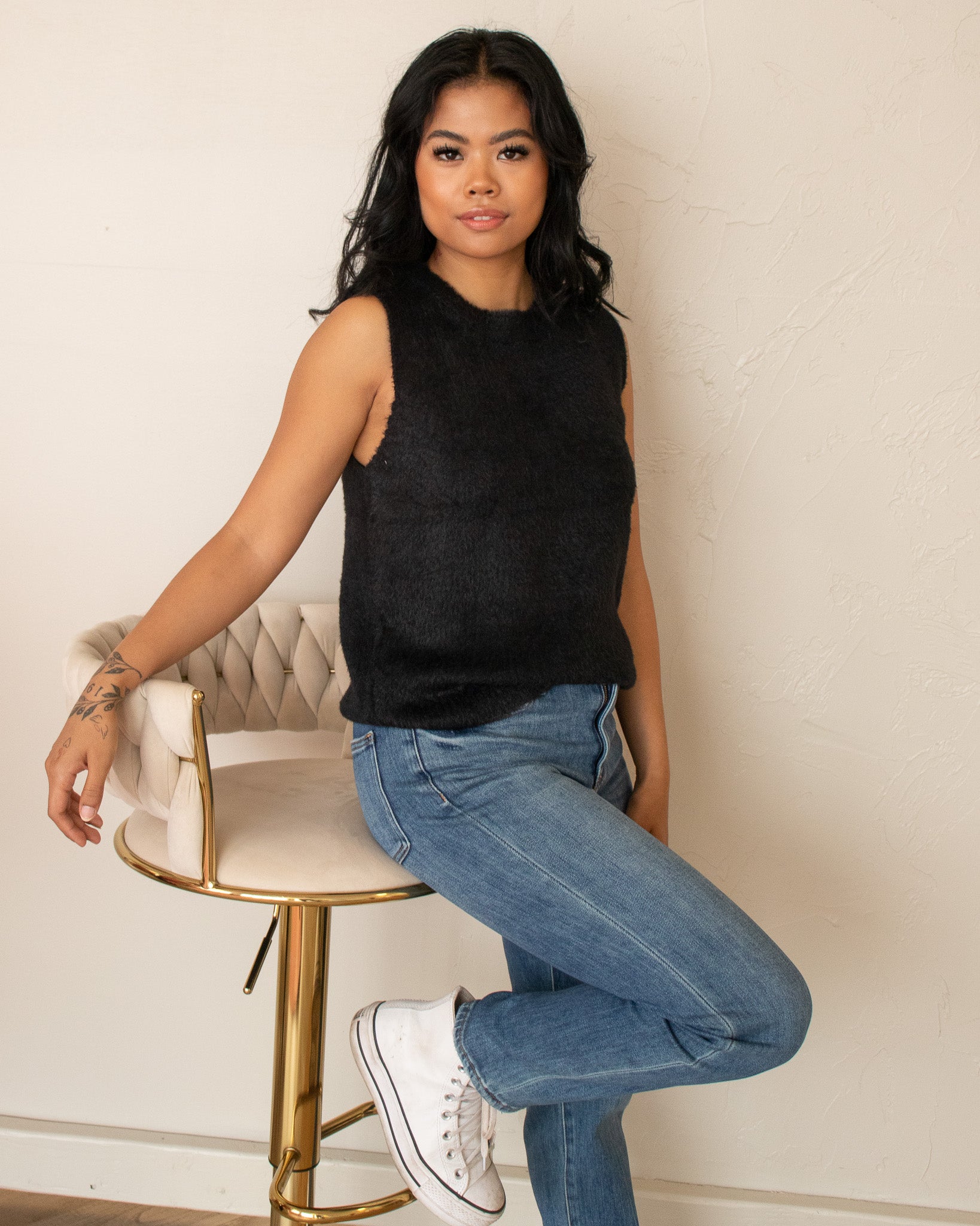 Black Softest Ever Sweater Tank