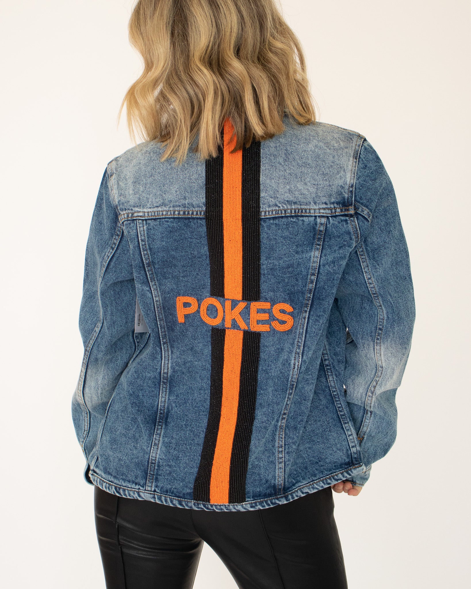 Pokes Beaded Denim Jacket