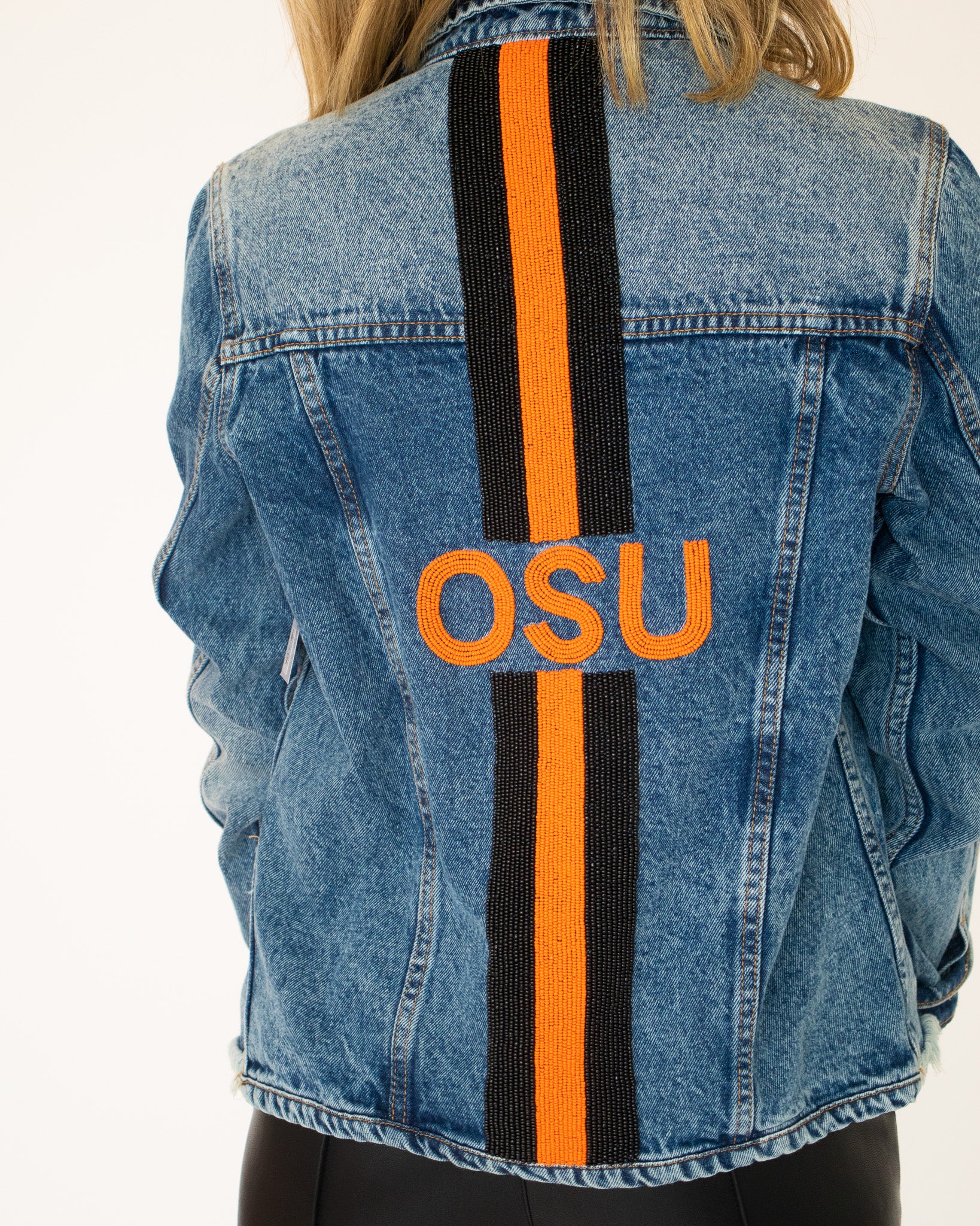 OSU Beaded Denim Jacket