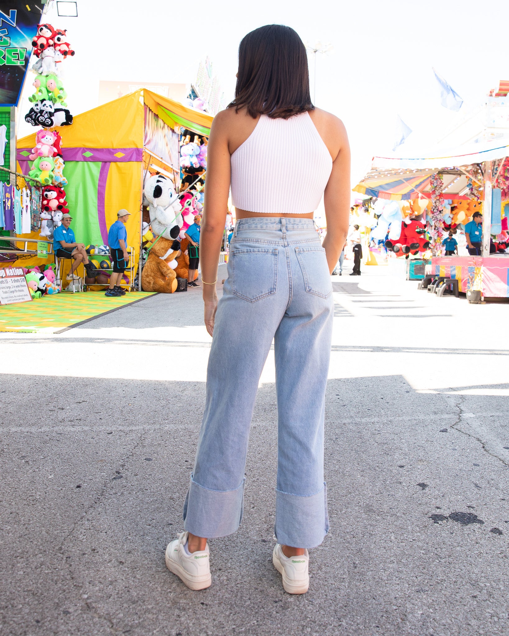 Cuffed and Ready High Waisted Wide Leg Jeans