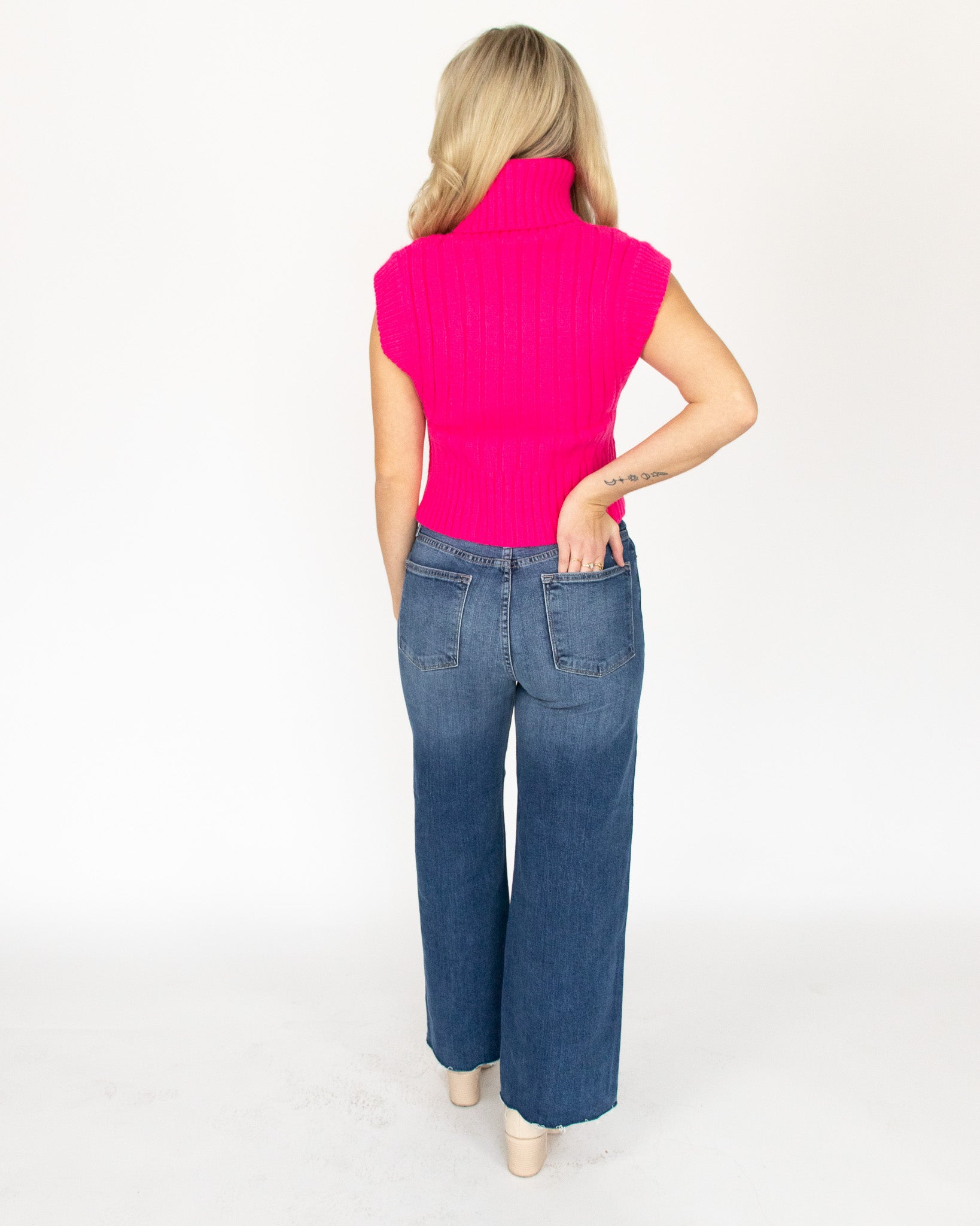 Dark Wash Wide Leg Denim