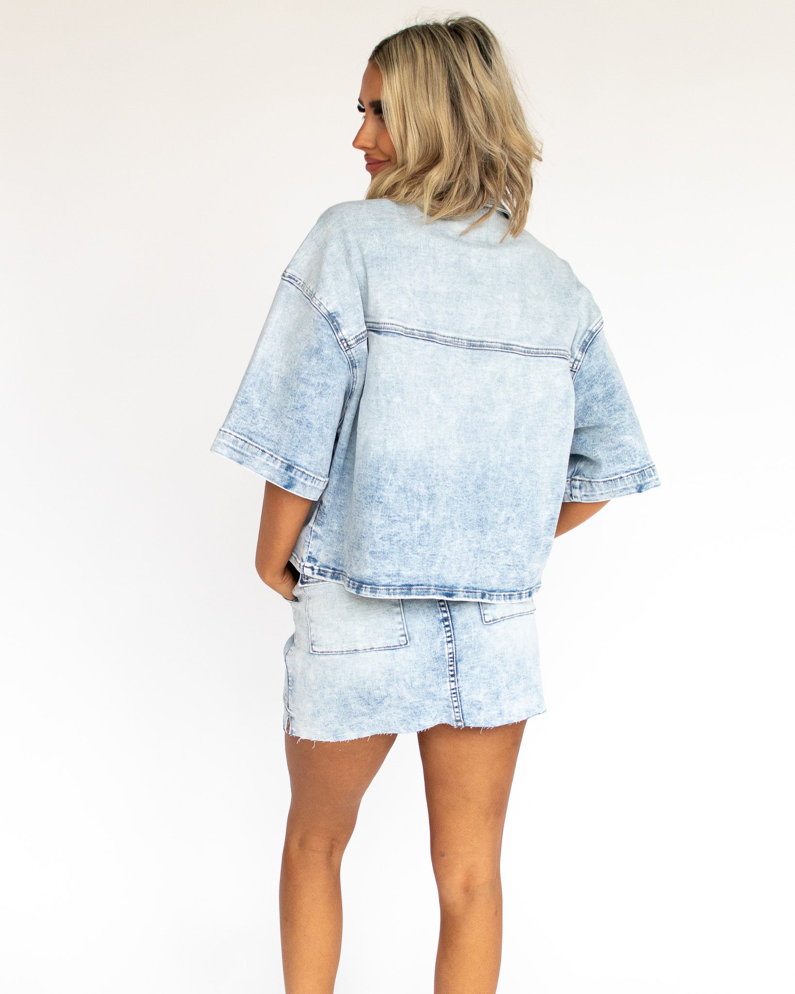 Cap Sleeve Denim Jacket