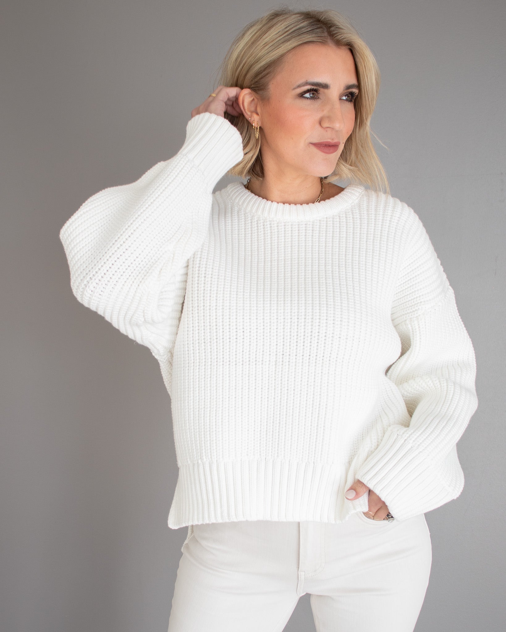 Cuddle Up Cream Sweater