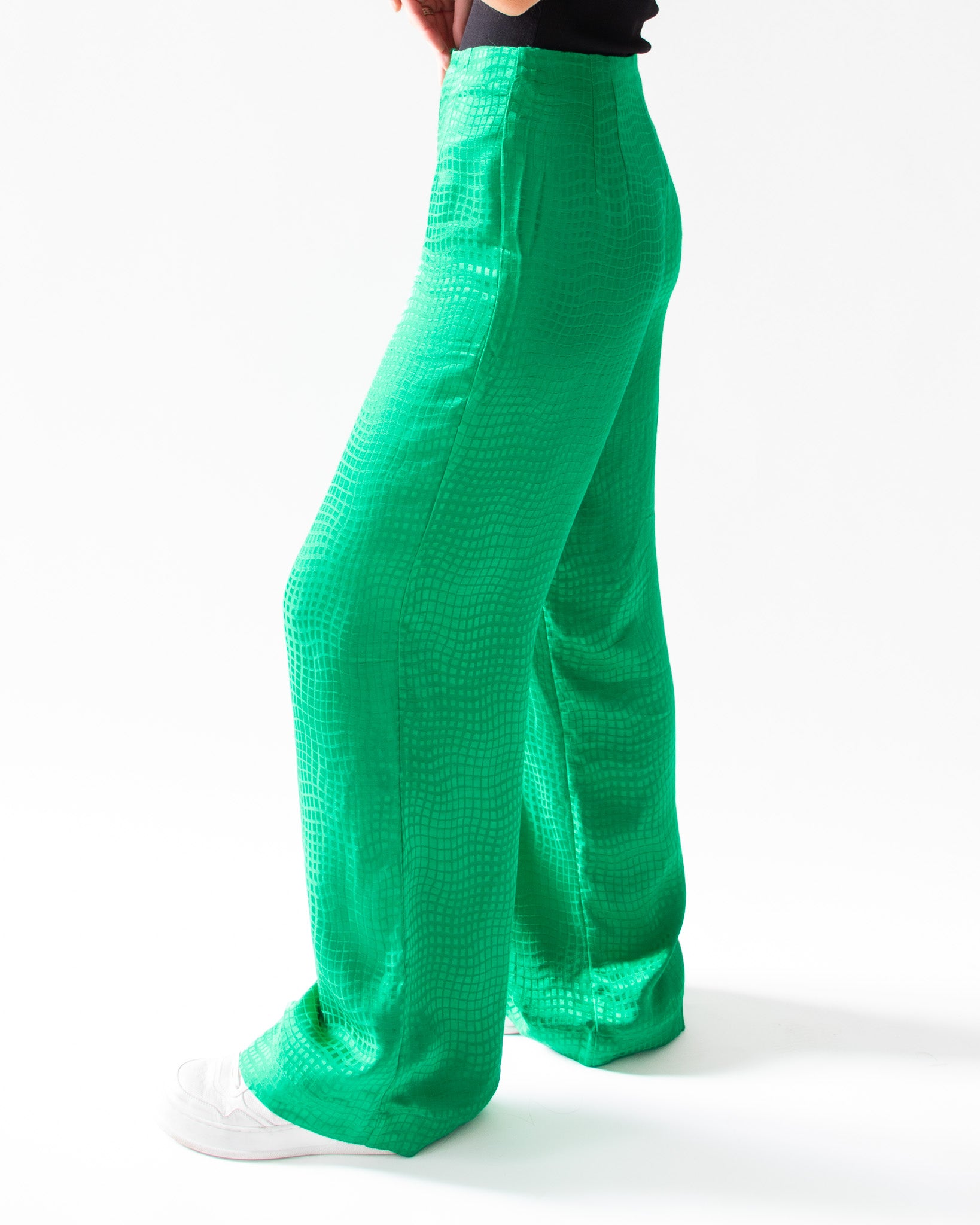Green Sayla Wide Leg Pants