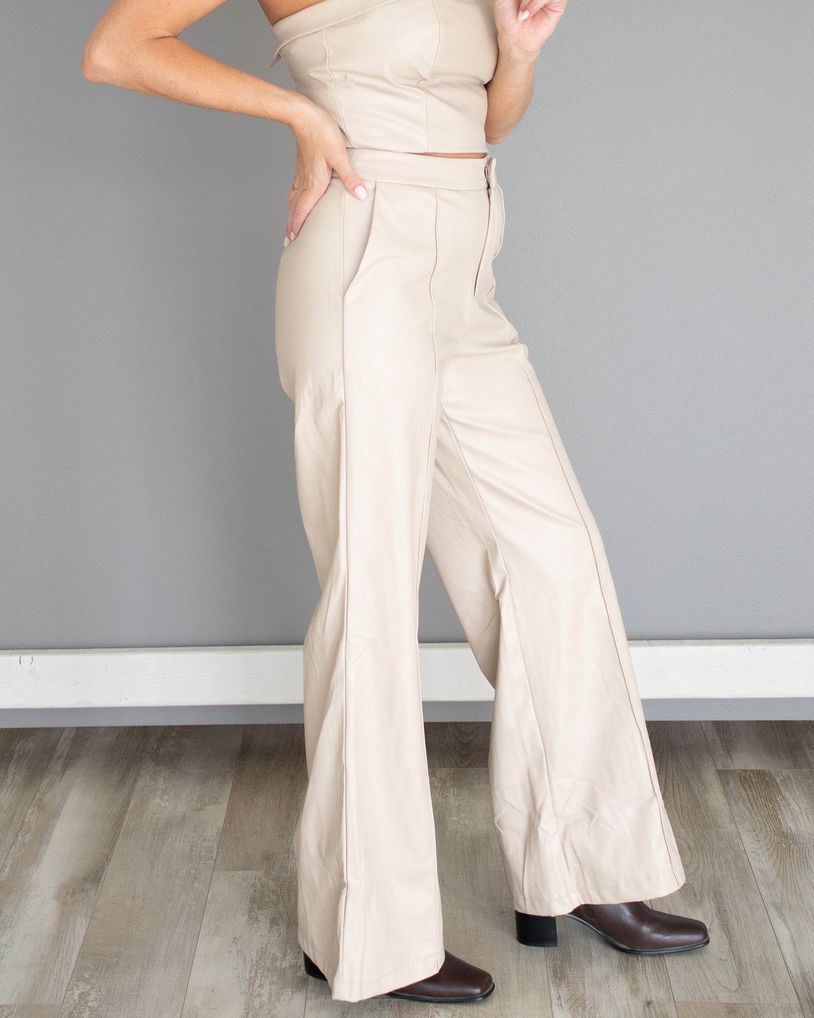 To The Bone Faux Leather Pants
