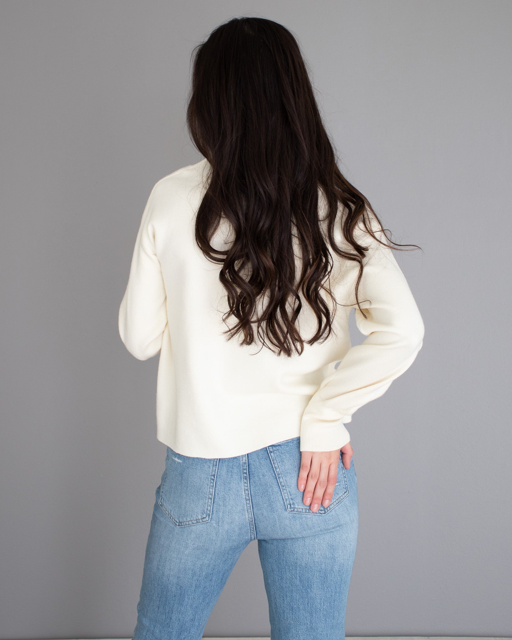Wide Sleeve Sweater - Arctic Wolf