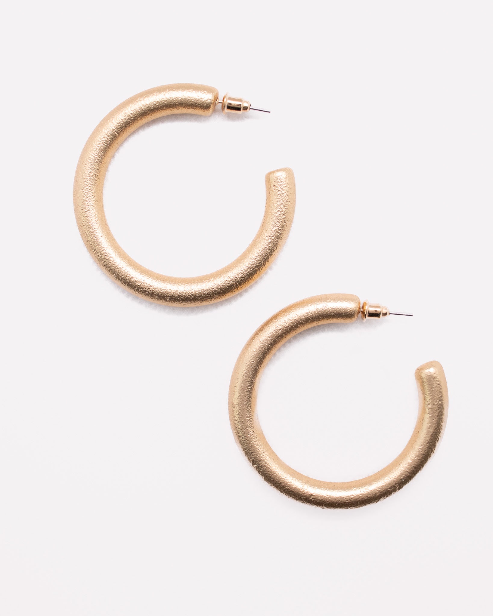 Gold Textured Hoop