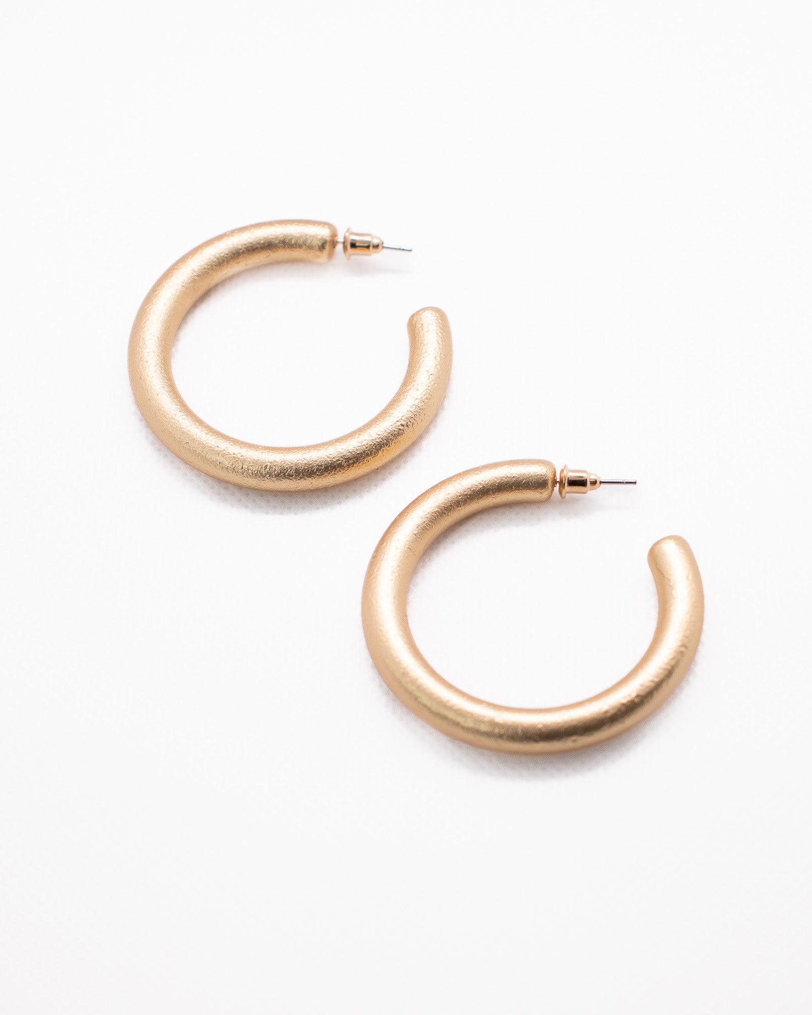 Gold Textured Hoop