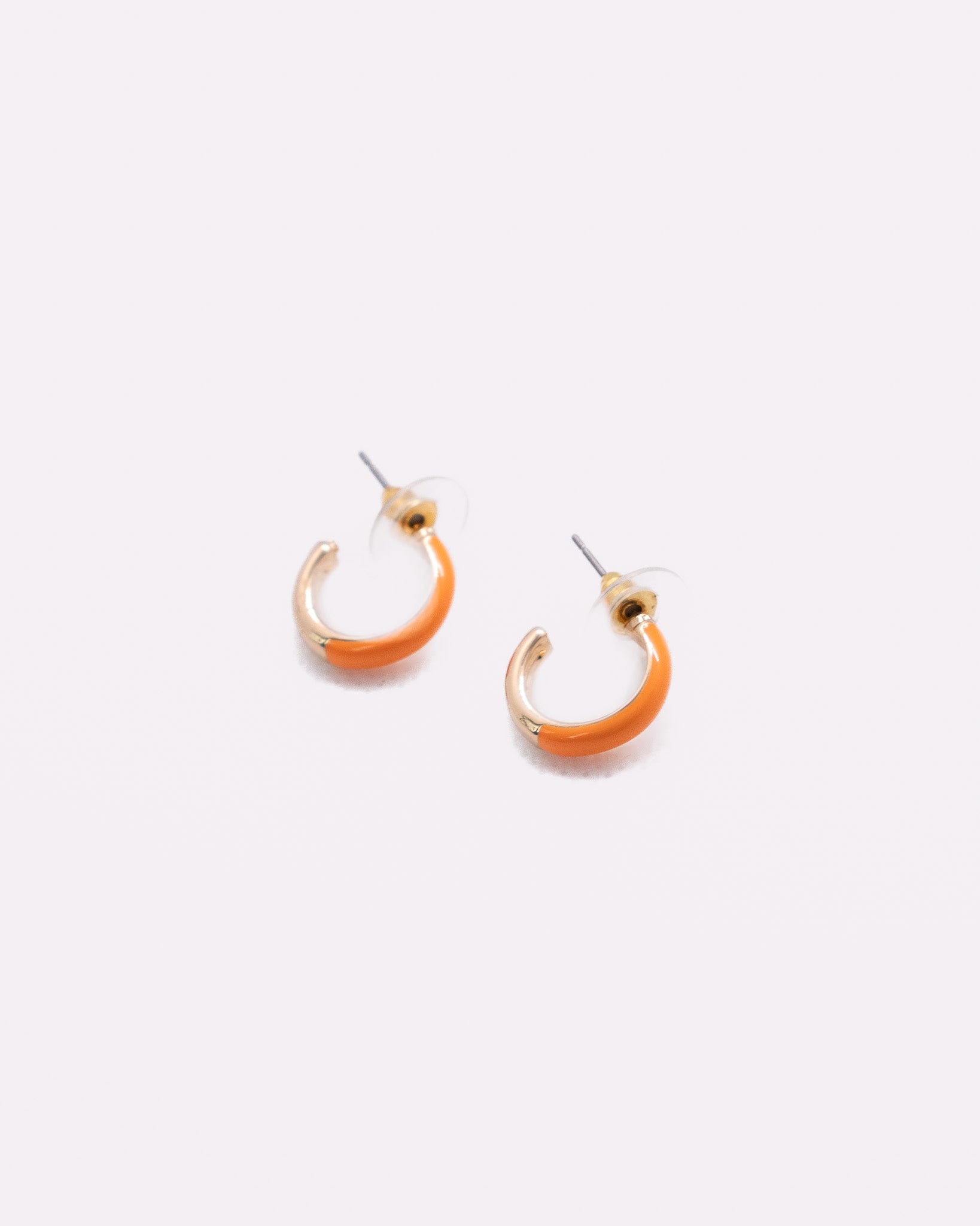 Orange Enamel Mini Hoop