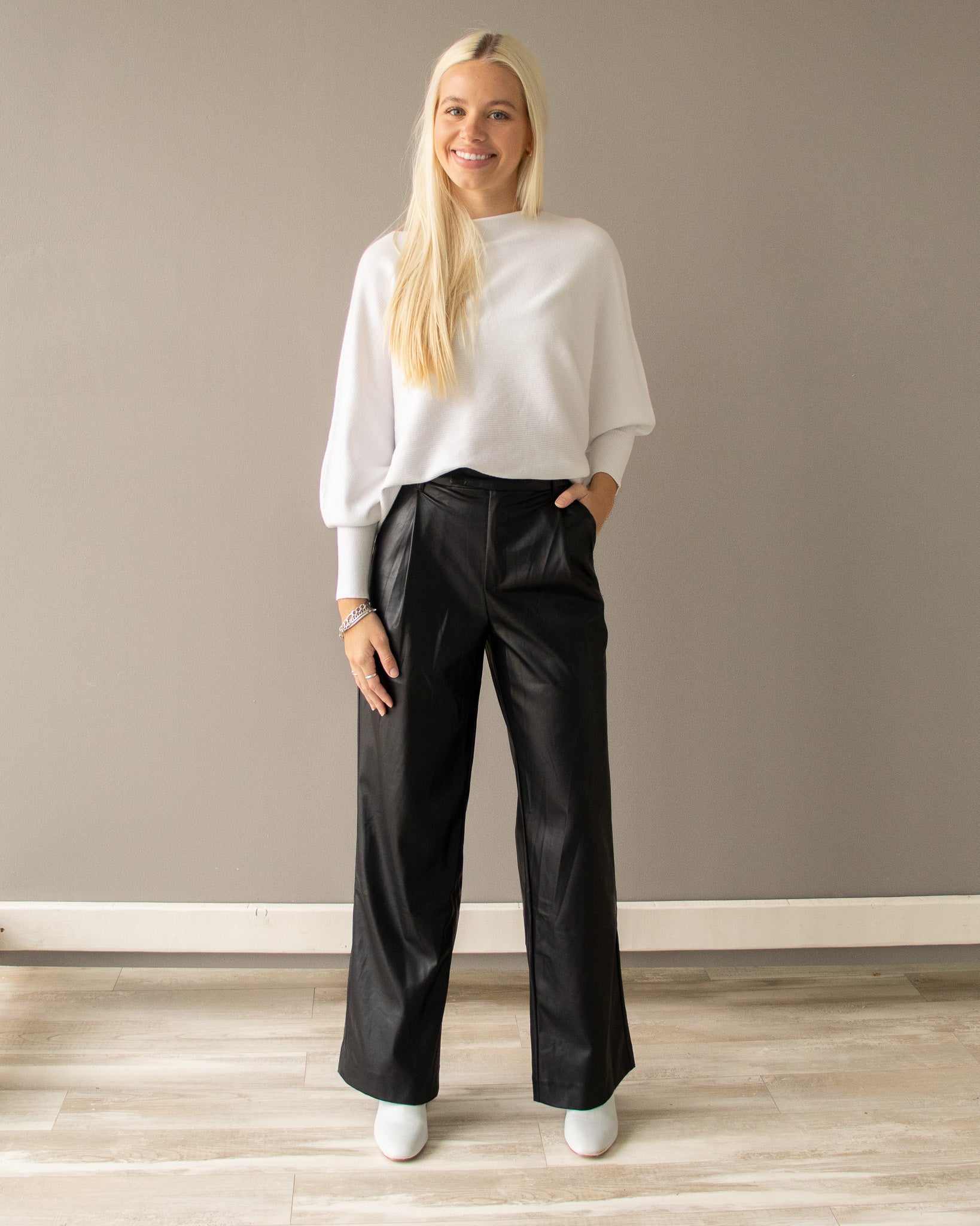 Everyday Vegan Leather Trouser