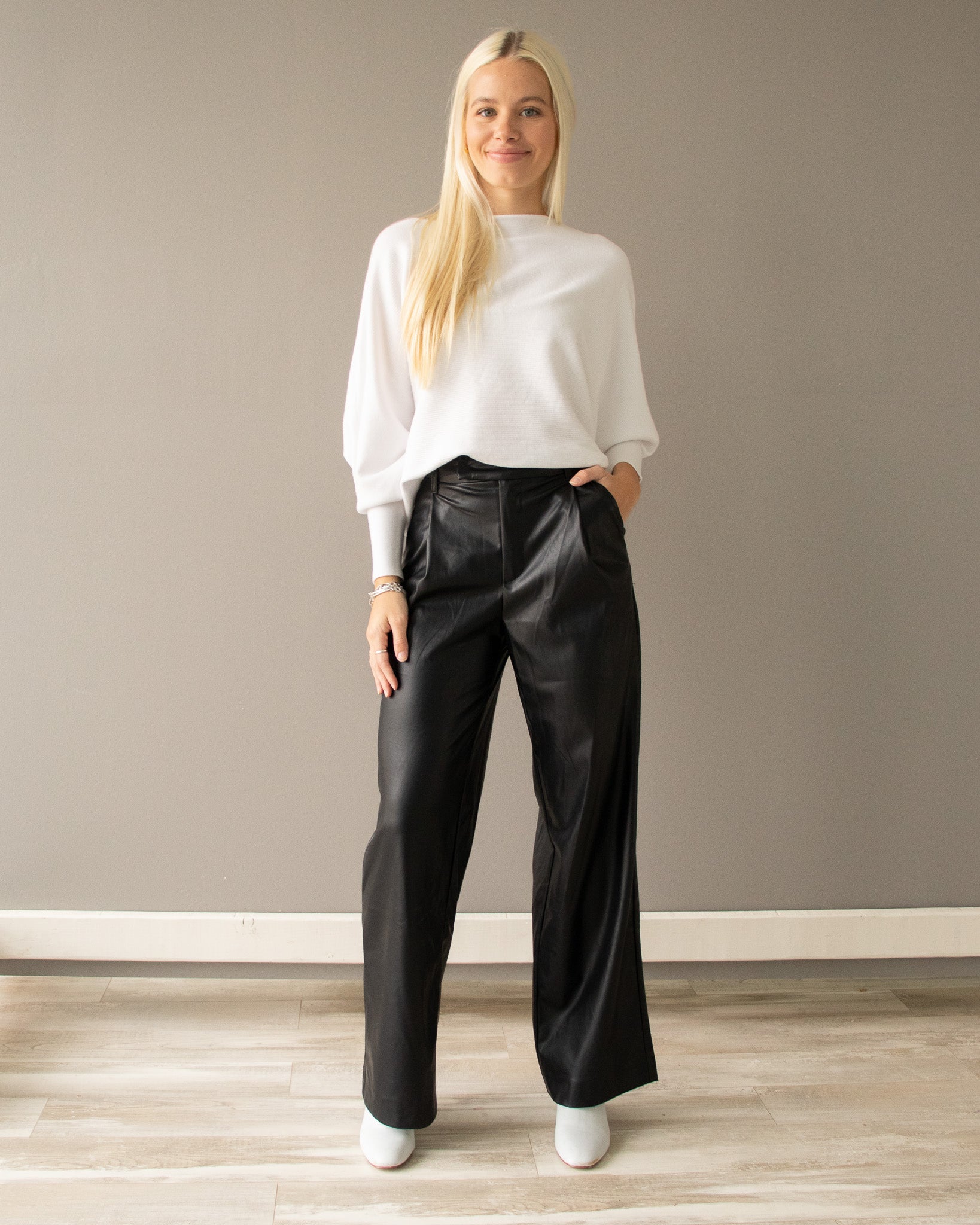 Everyday Vegan Leather Trouser