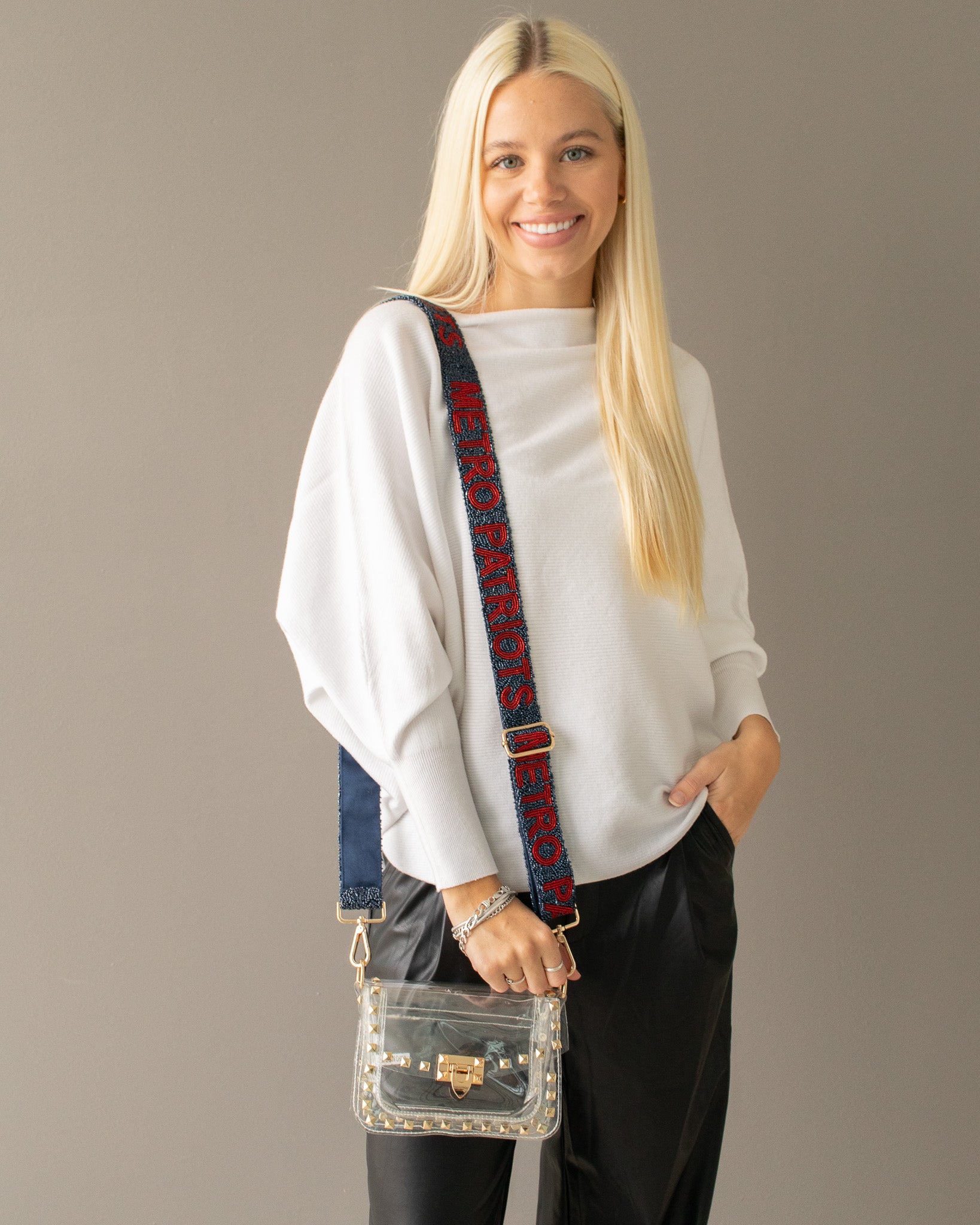 Metro Patriots Beaded Purse Strap