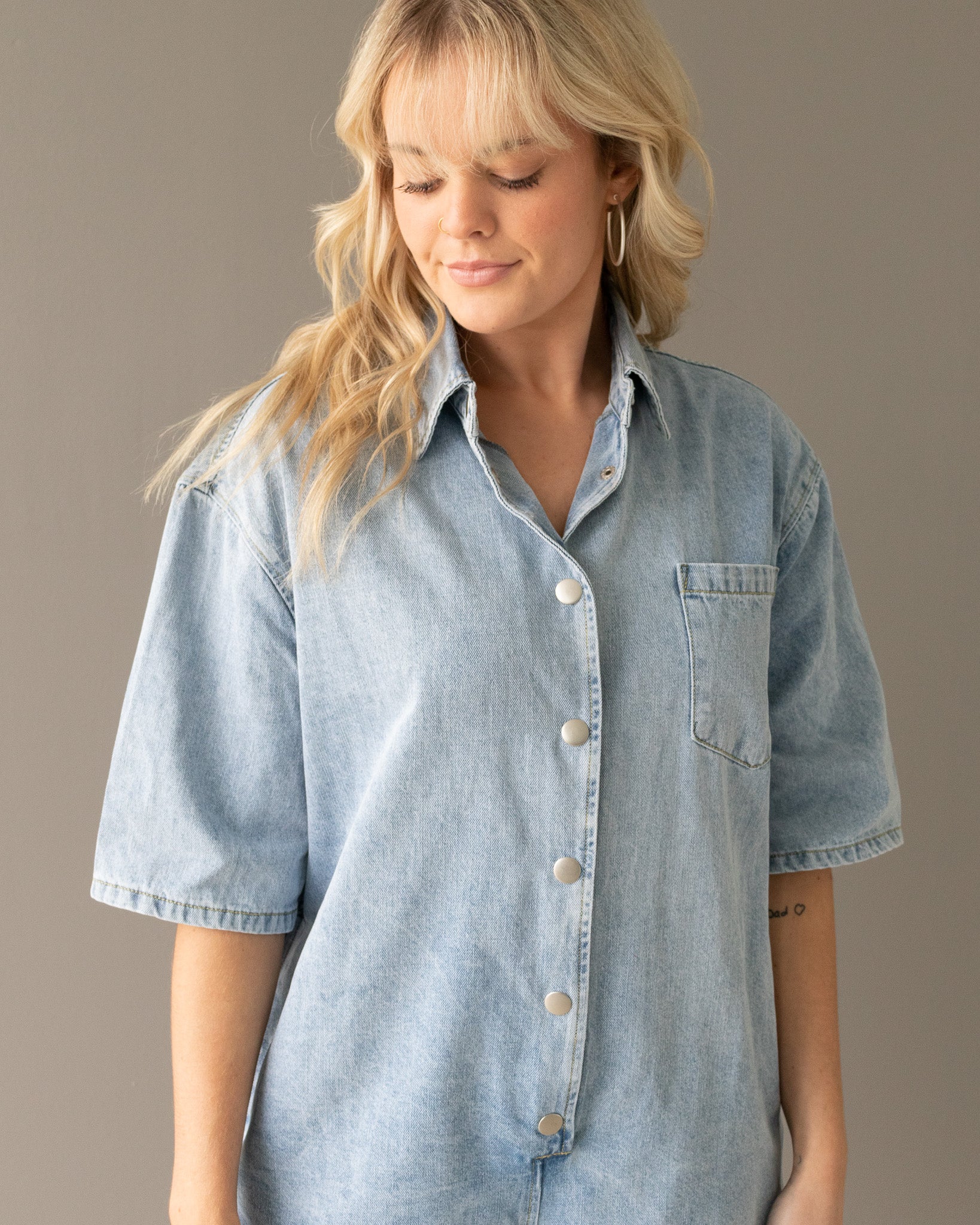 Snaps For Denim Romper