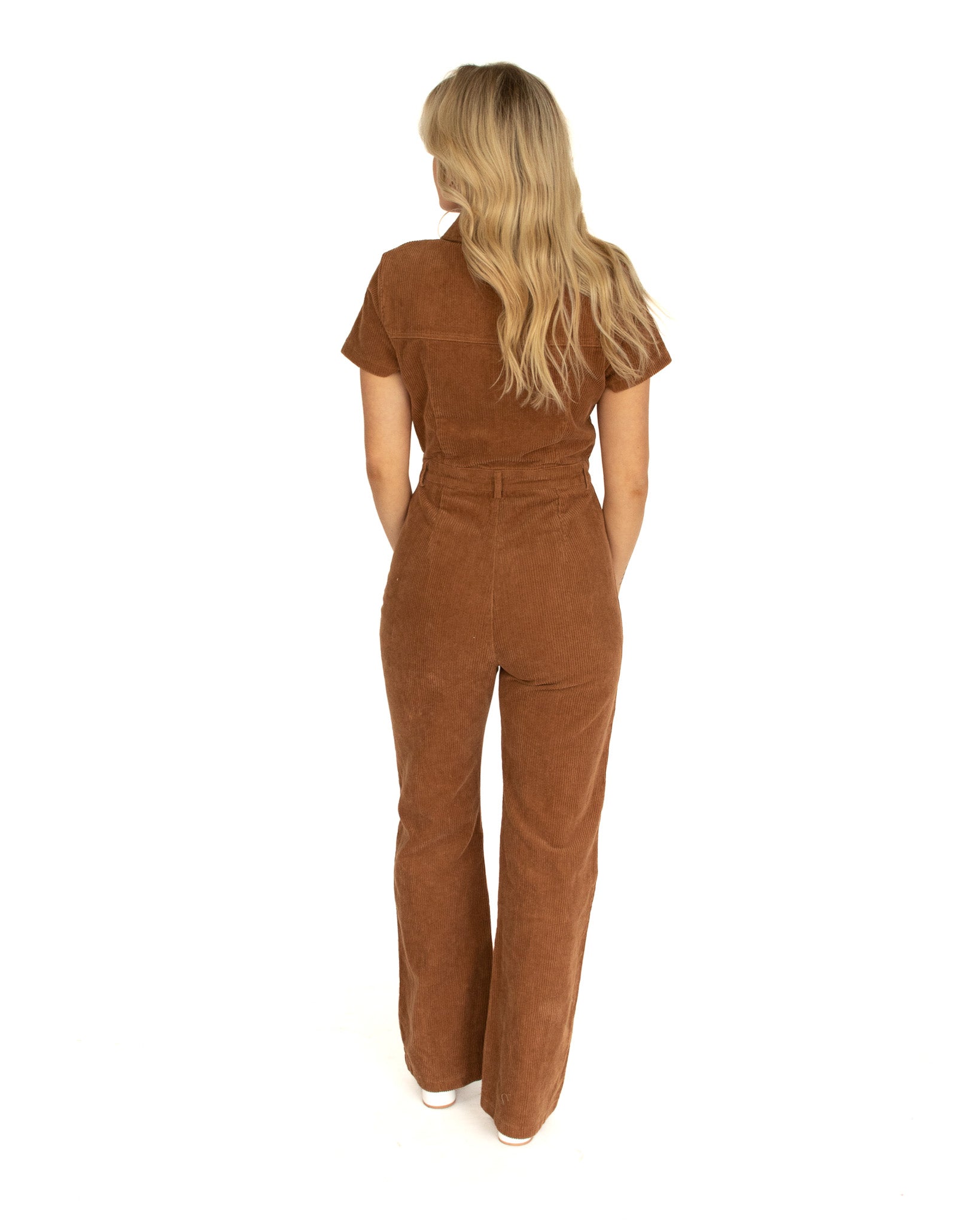 Morgan Corduroy Jumpsuit - Brown