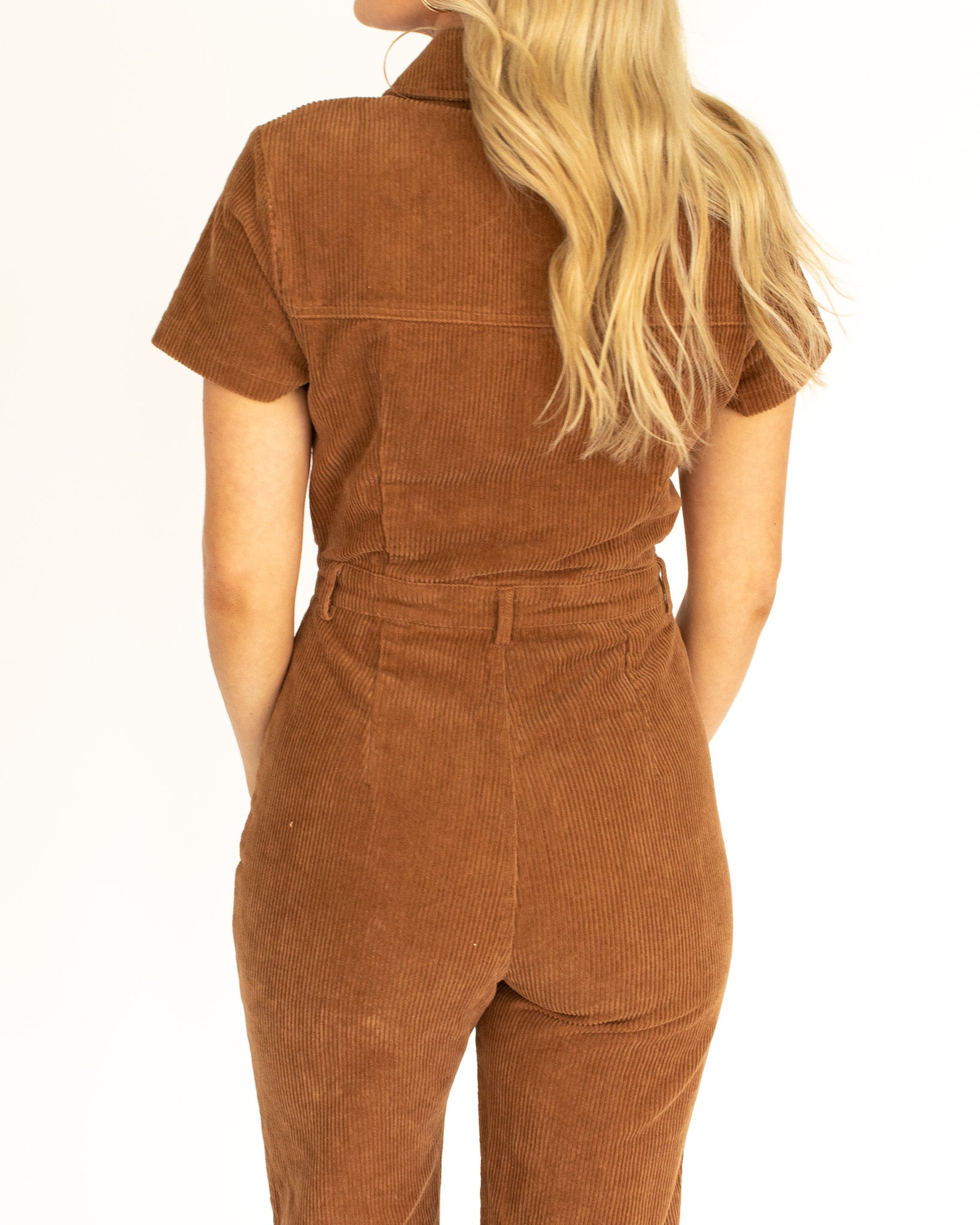 Morgan Corduroy Jumpsuit - Brown