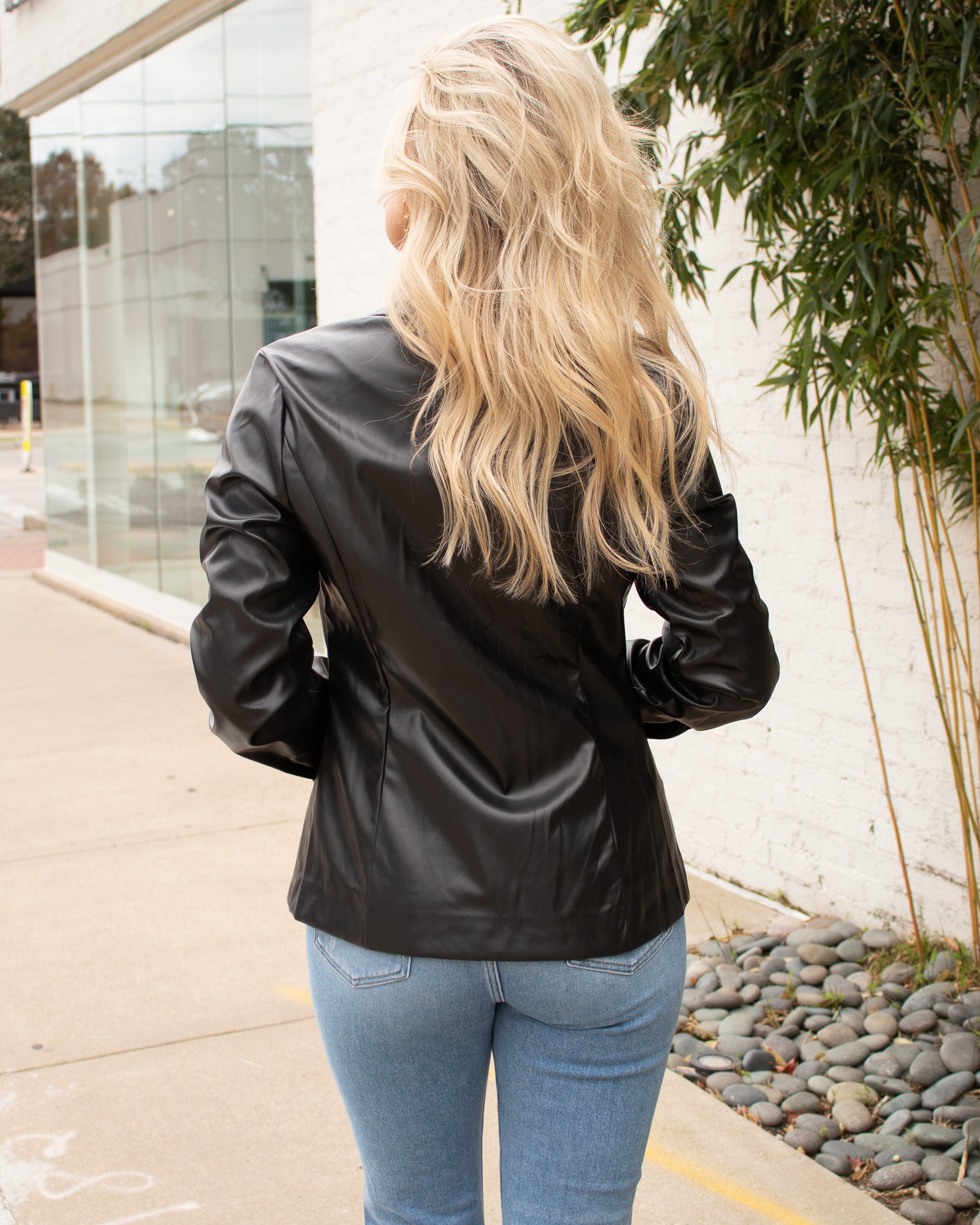 Risky Business Leather Blazer Set