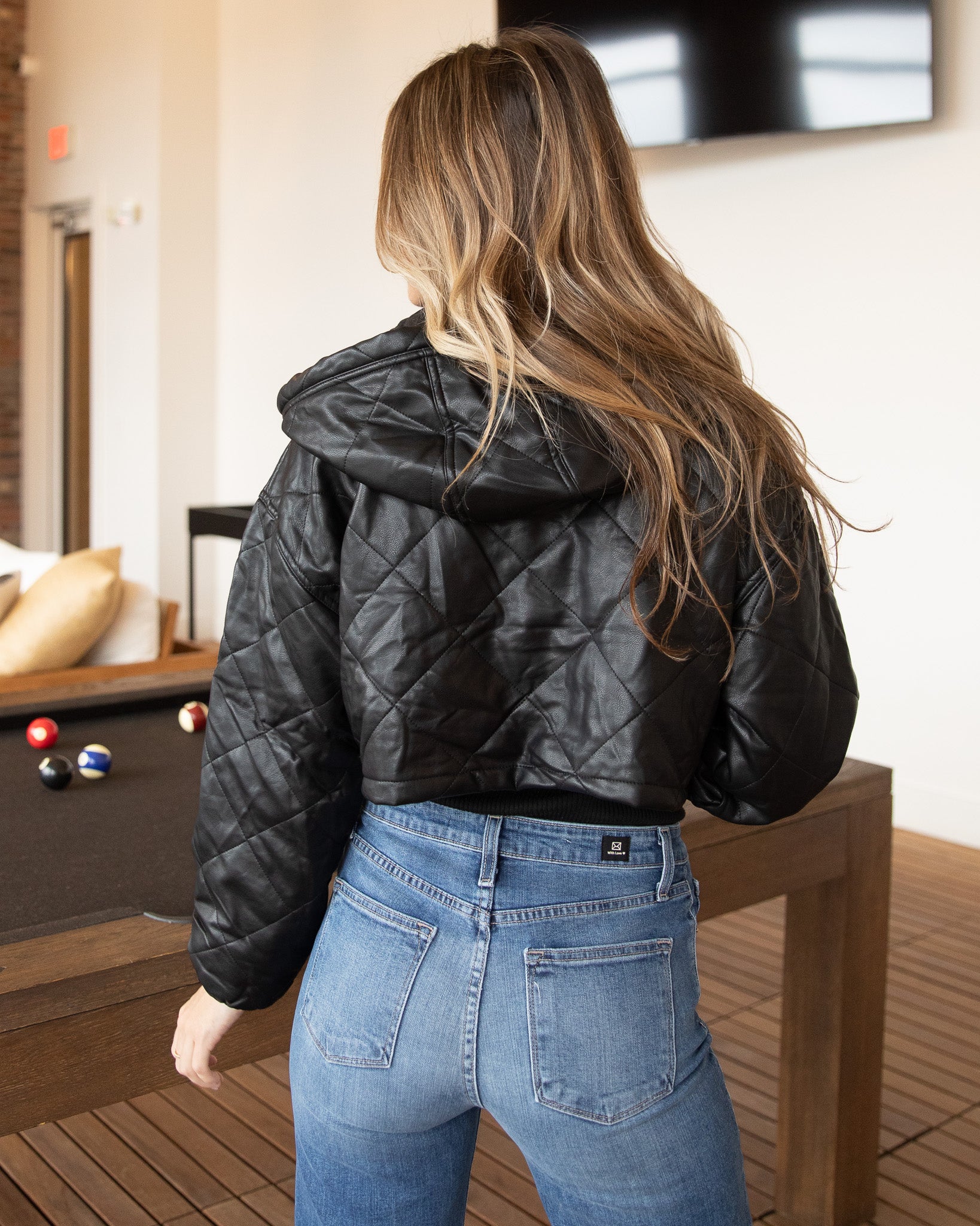 Peyton Crop Jacket - Black