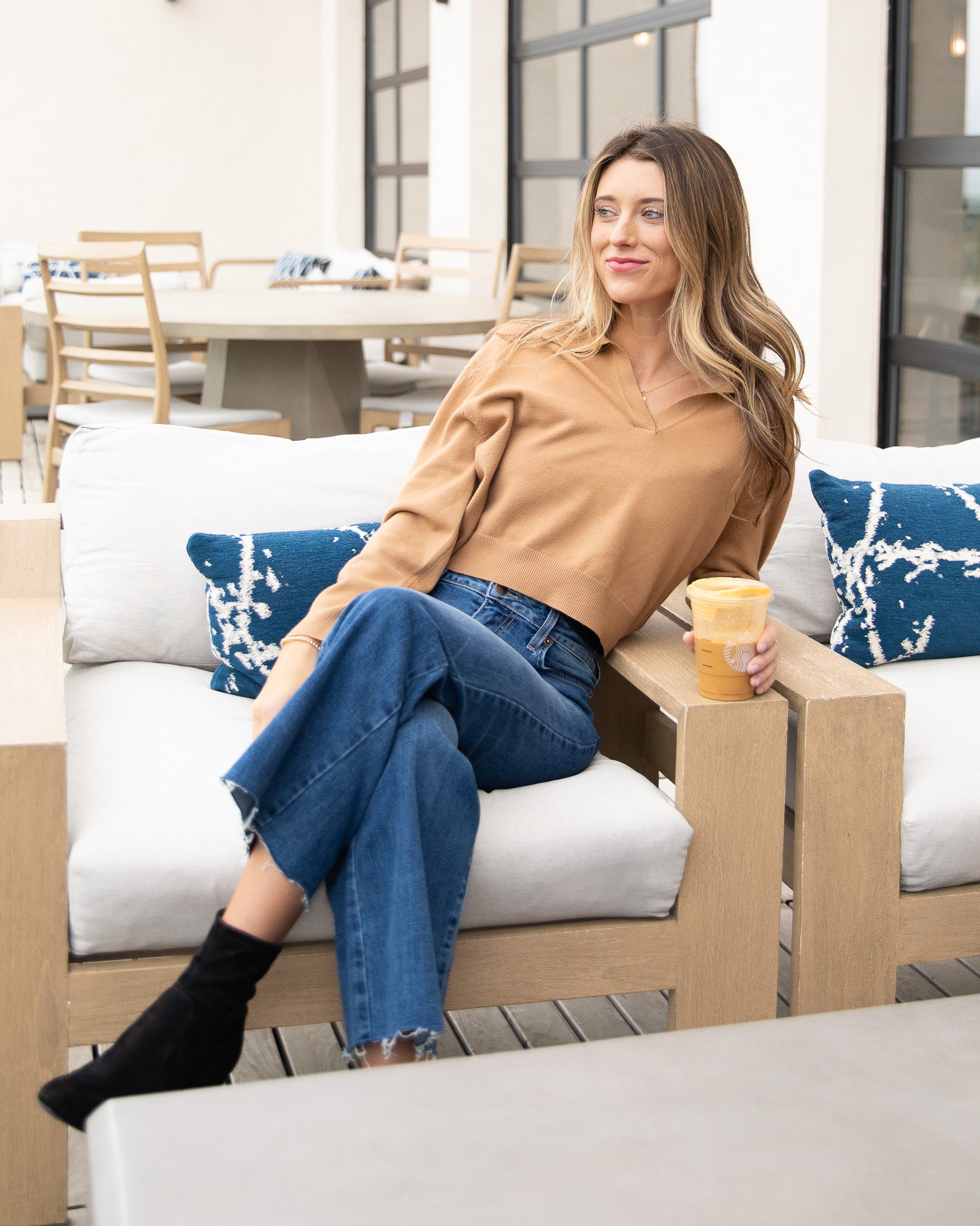 Camel Collared Sweater