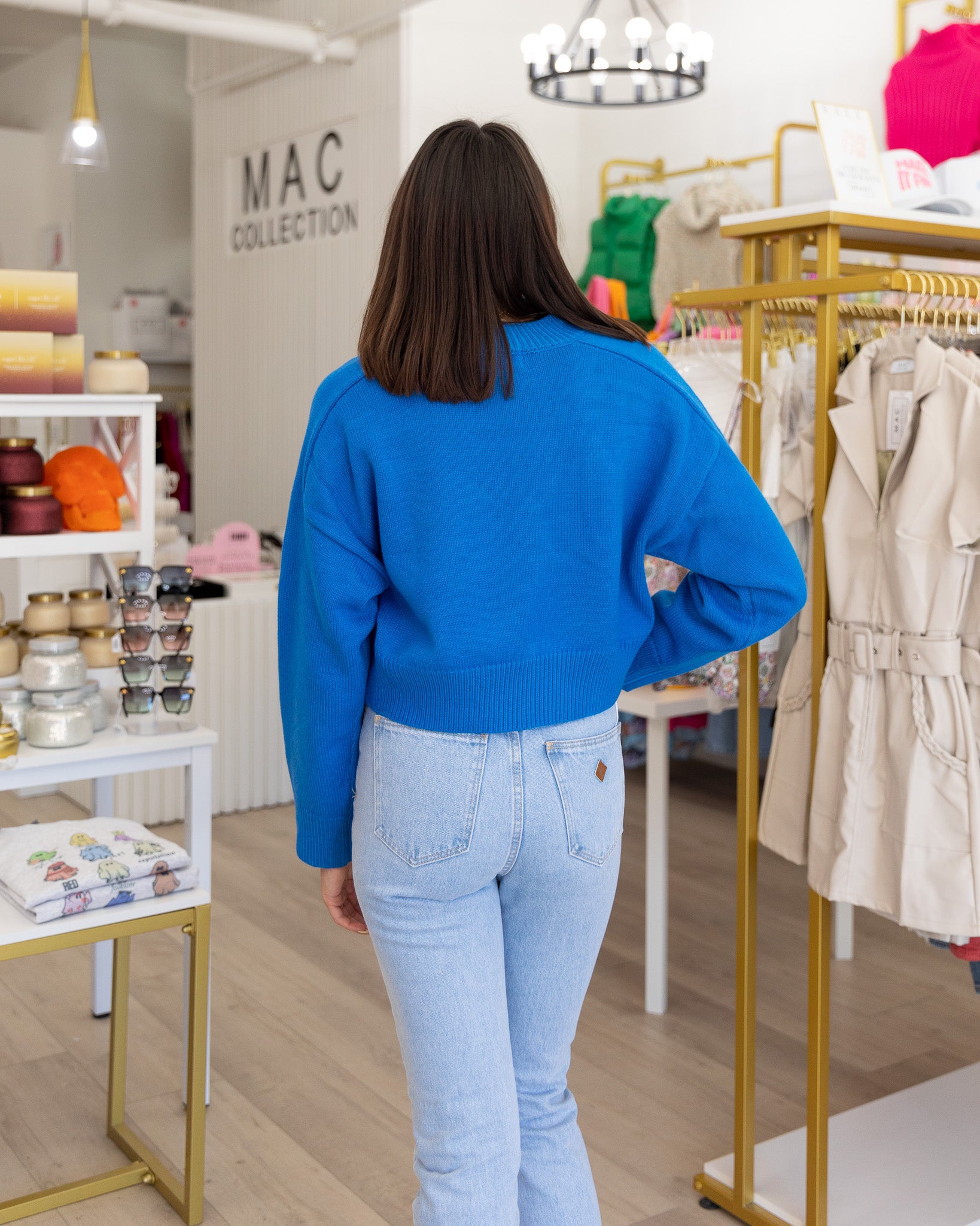 Jenna Crewneck Sweater - Royal Blue