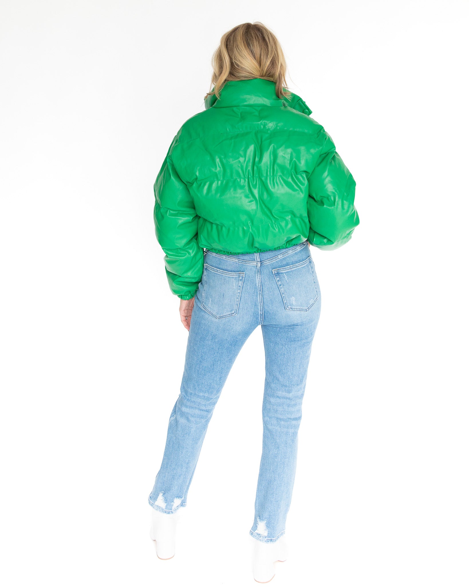 Green Cropped Puffer