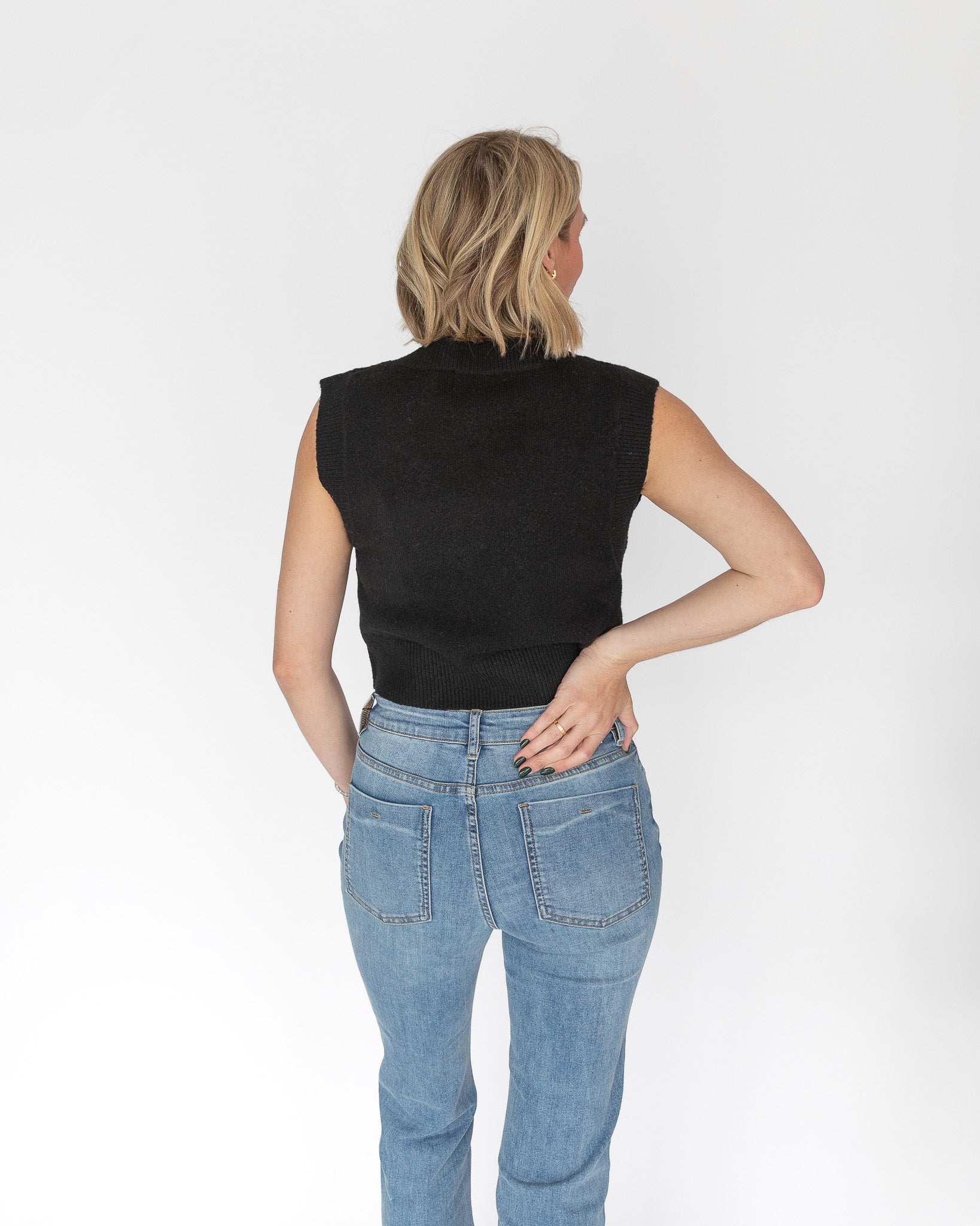 Forever Staple Black Sweater Vest