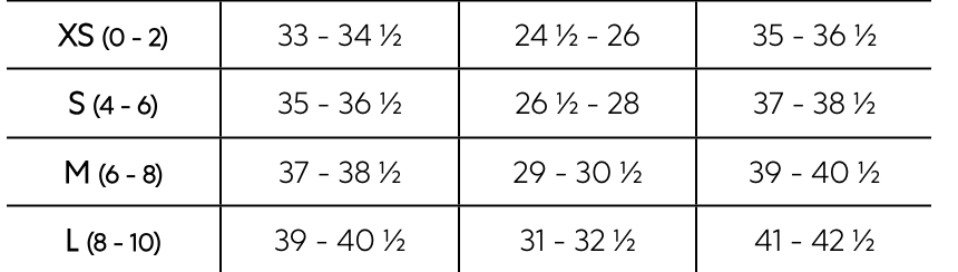Size chart for Show Me Your Mumu Dixie Maxi Dress, indicating measurements and corresponding sizes from XS to L.