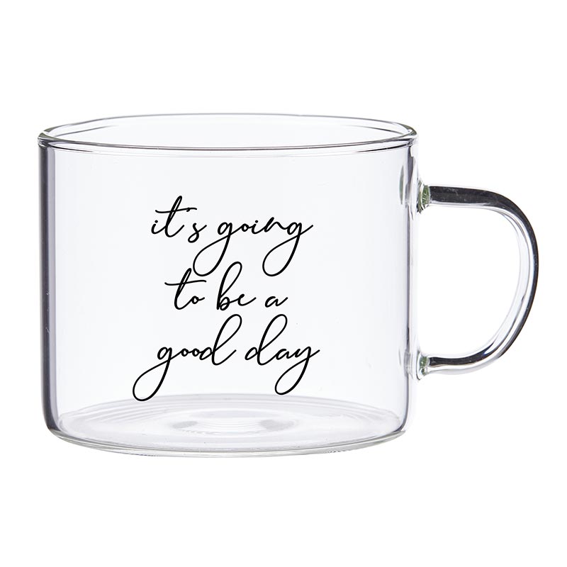 Good Day Large Glass Mug