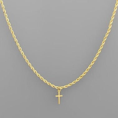 Cross Rope Chain Necklace