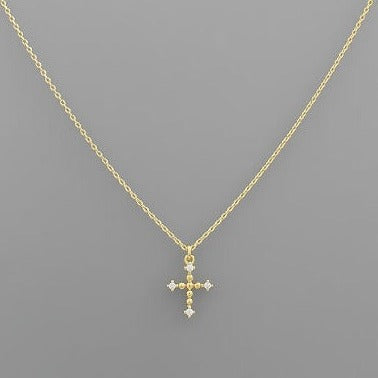 Crystal Detail Cross Necklace