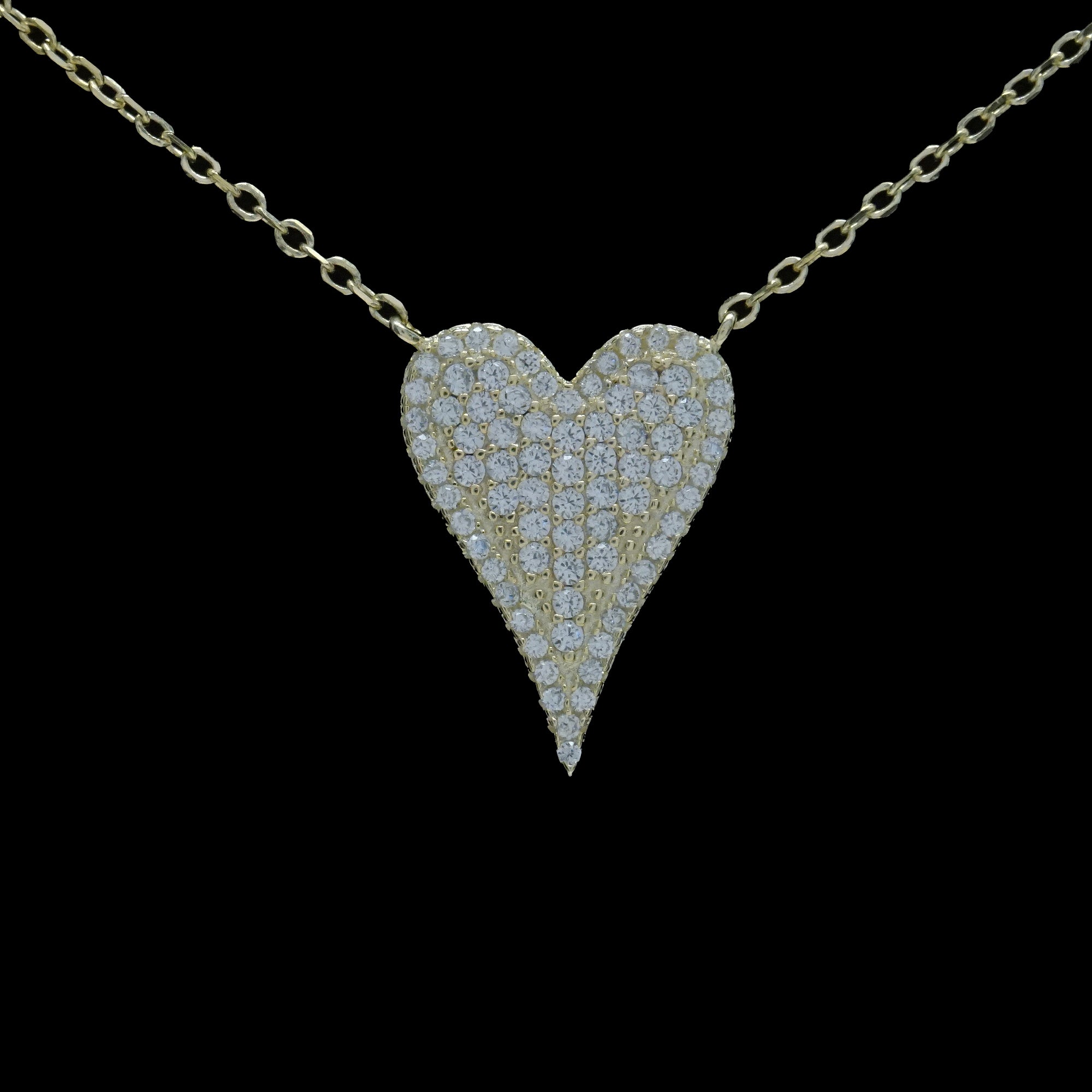 Pave Heart Necklace